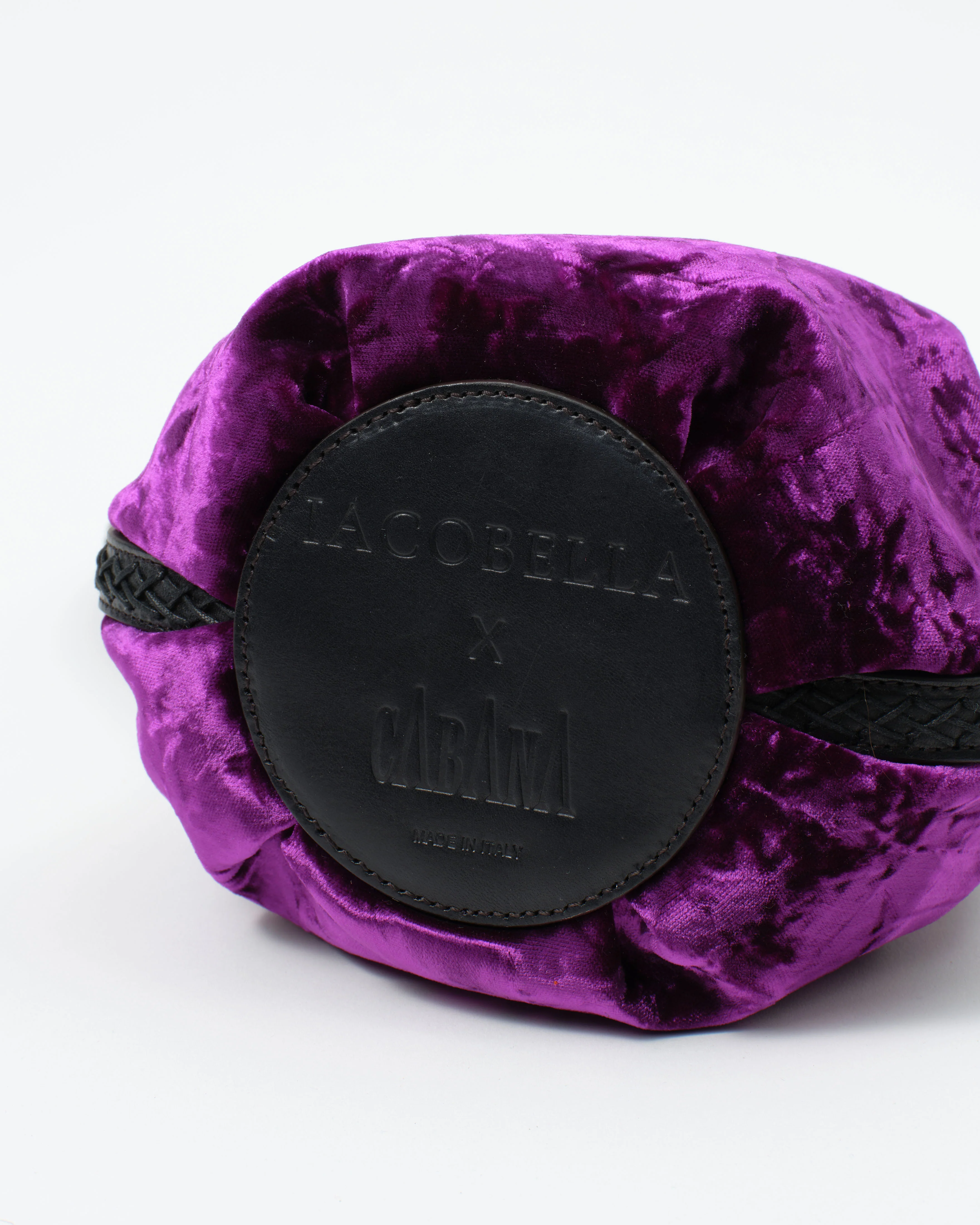 Limited Edition Iacobella x Cabana Velvet Bag, Violet - Image 3