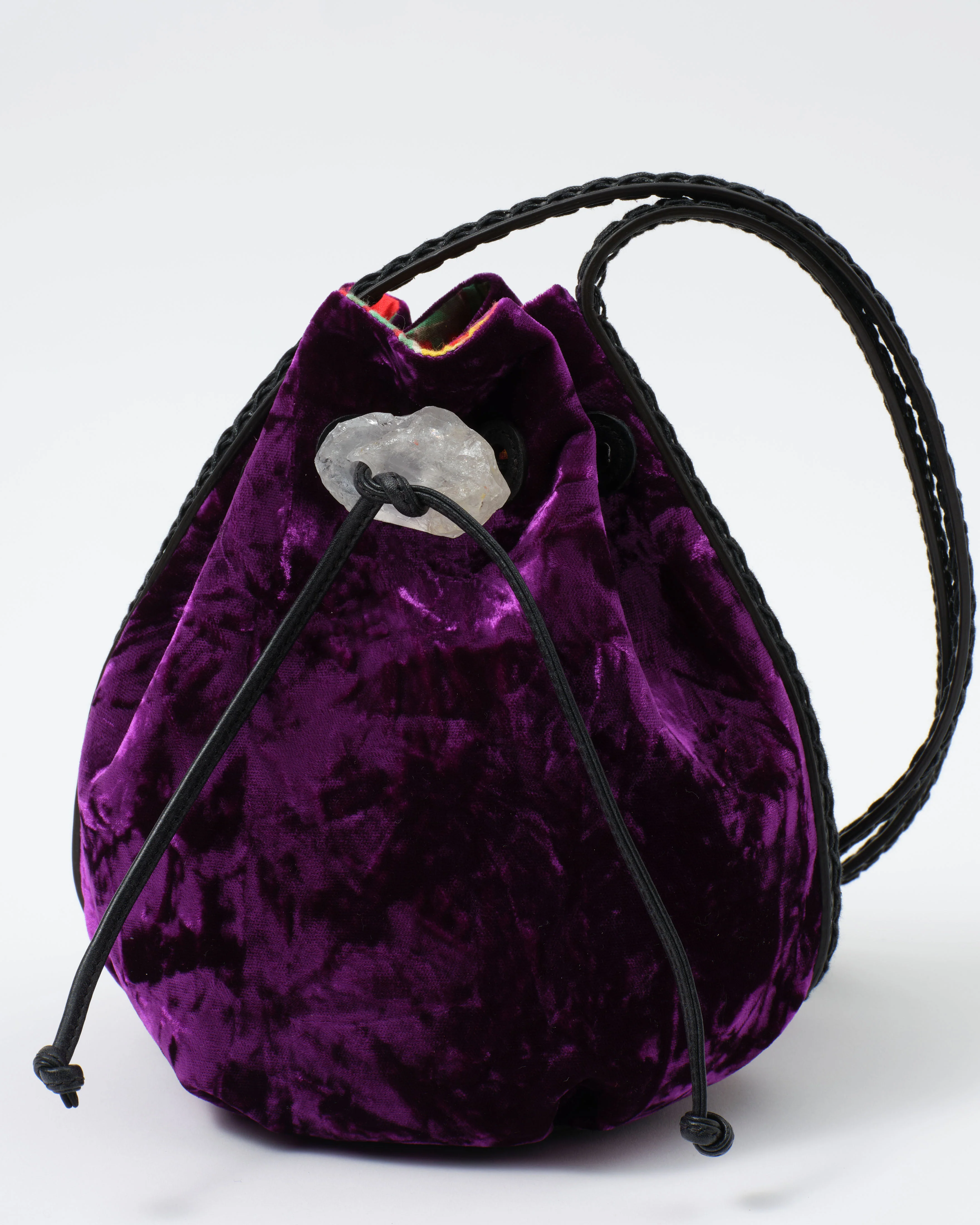 Limited Edition Iacobella x Cabana Velvet Bag, Violet - Image 4
