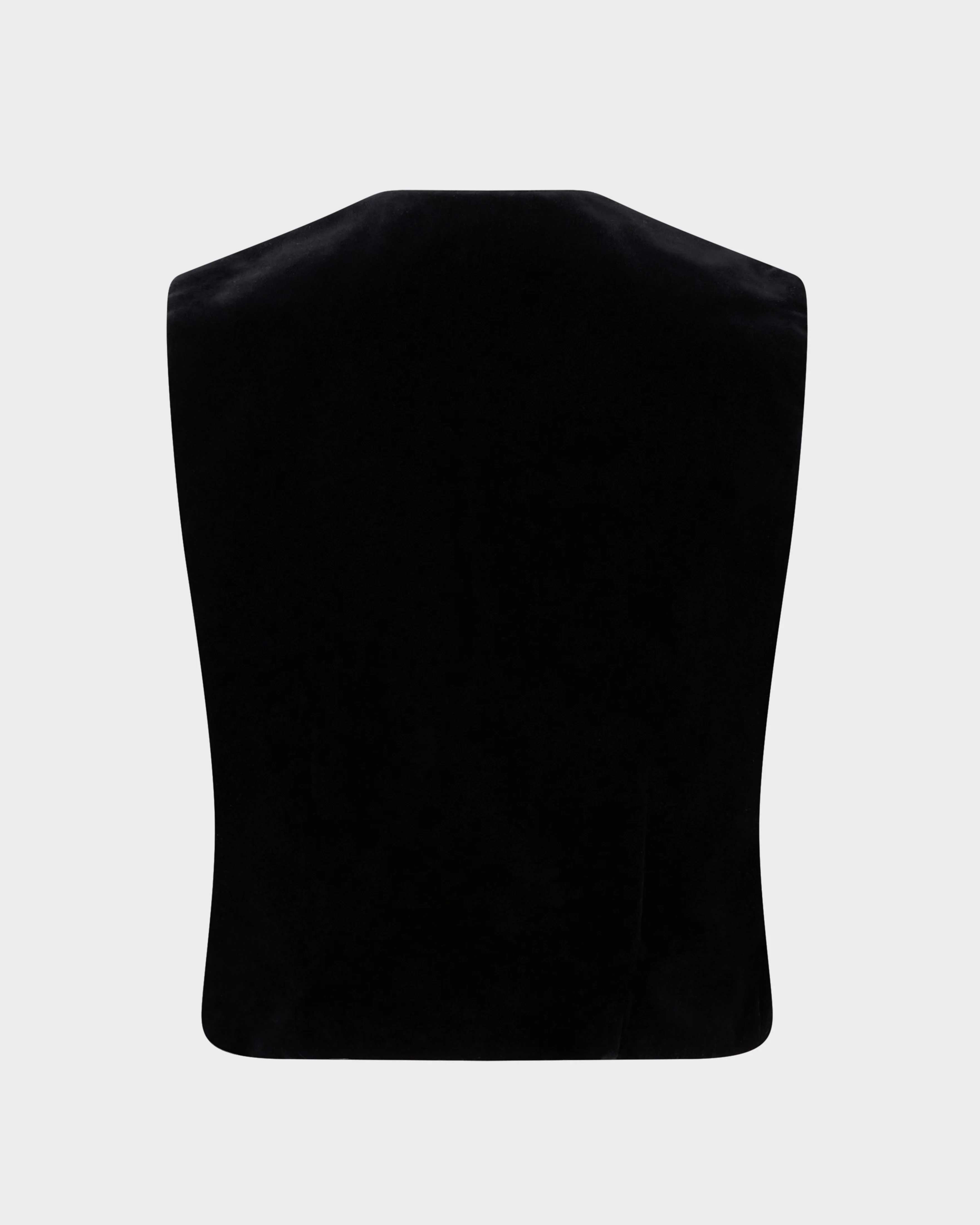 Loretta Caponi x Cabana Dhalia Velvet Gilet, Black - Image 4