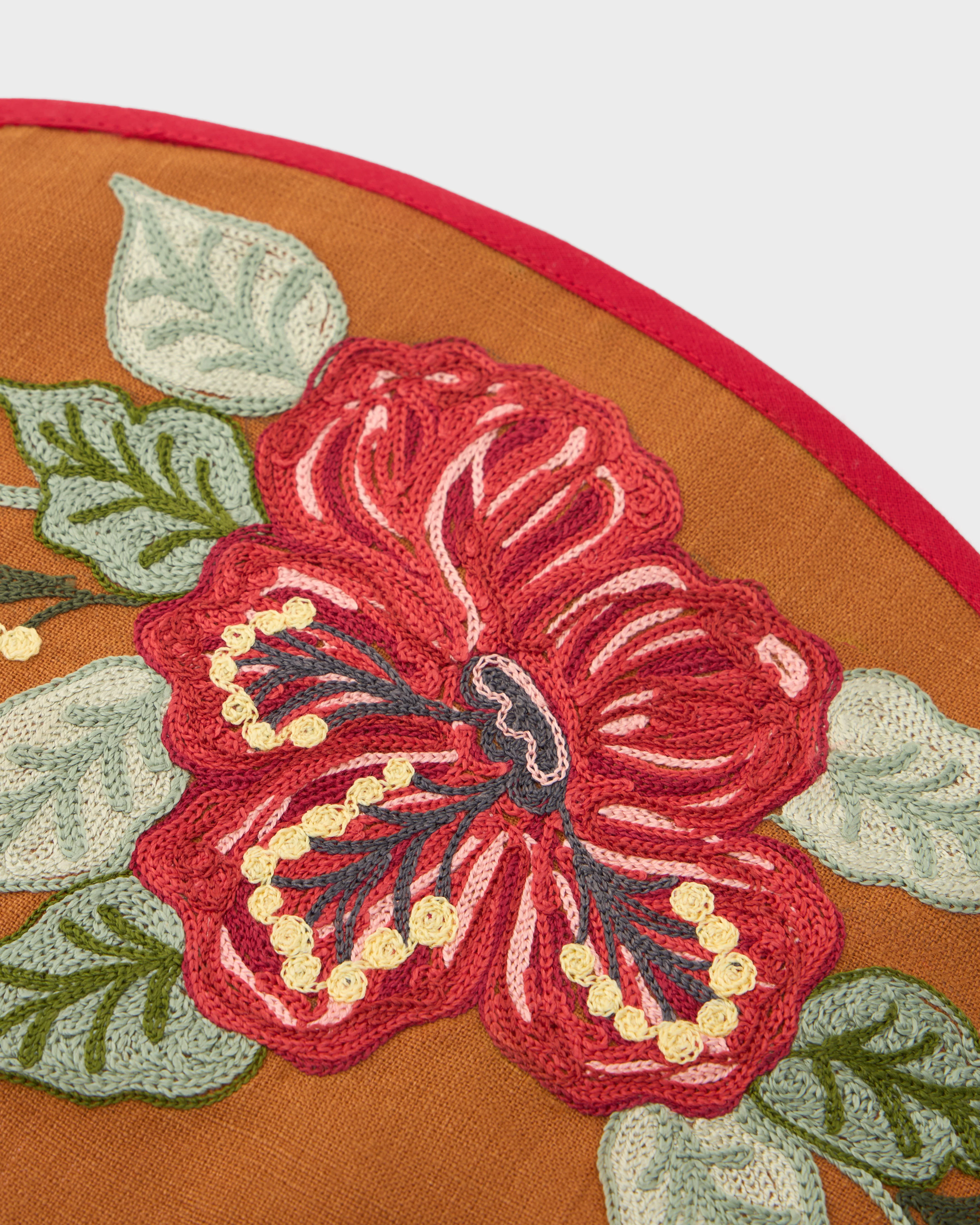 Loretta Caponi x Cabana Hibiscus Embroidered Placemat & Napkin Set - Image 2