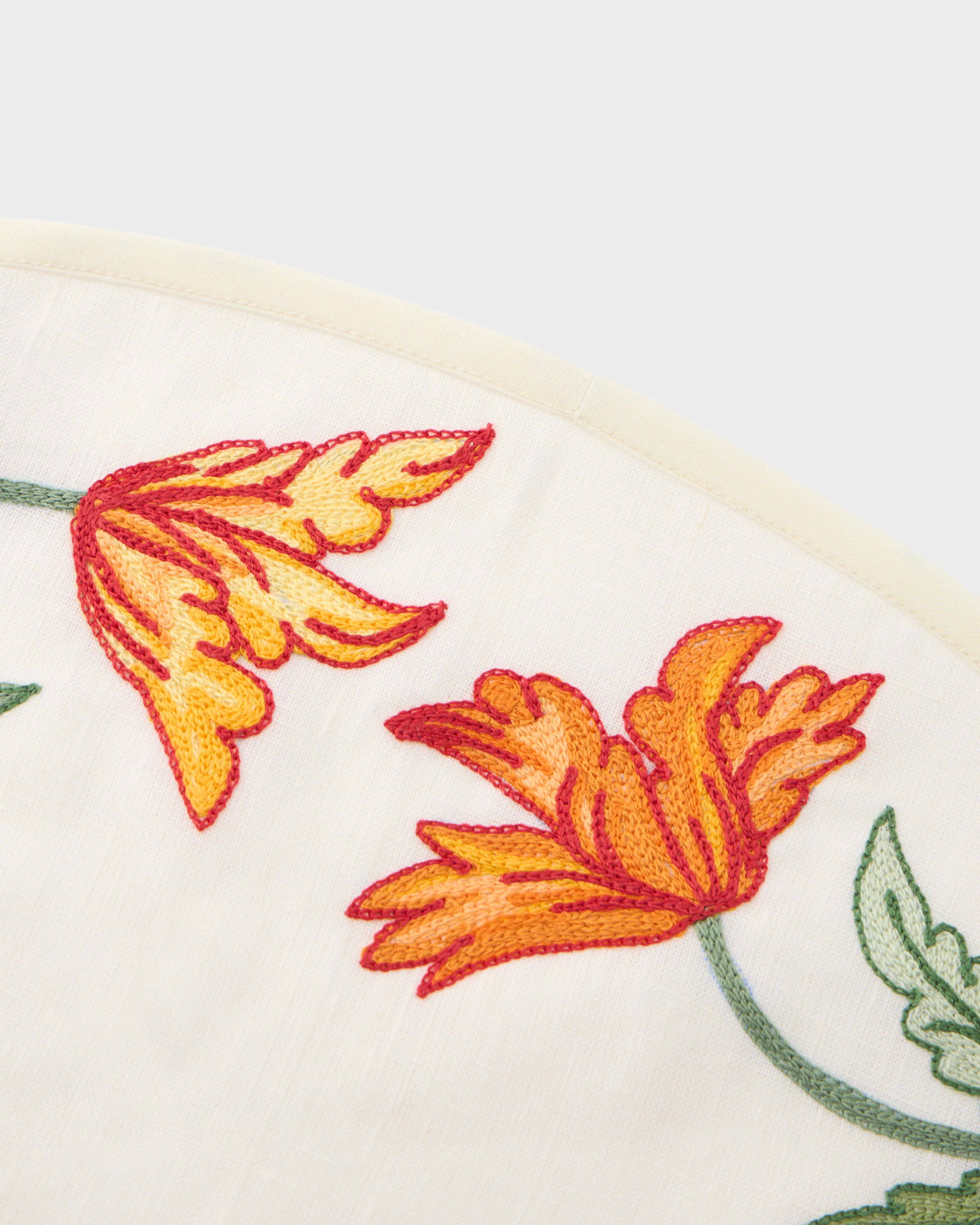 Loretta Caponi x Cabana Tulips Embroidered Placemat & Napkin Set - Image 2
