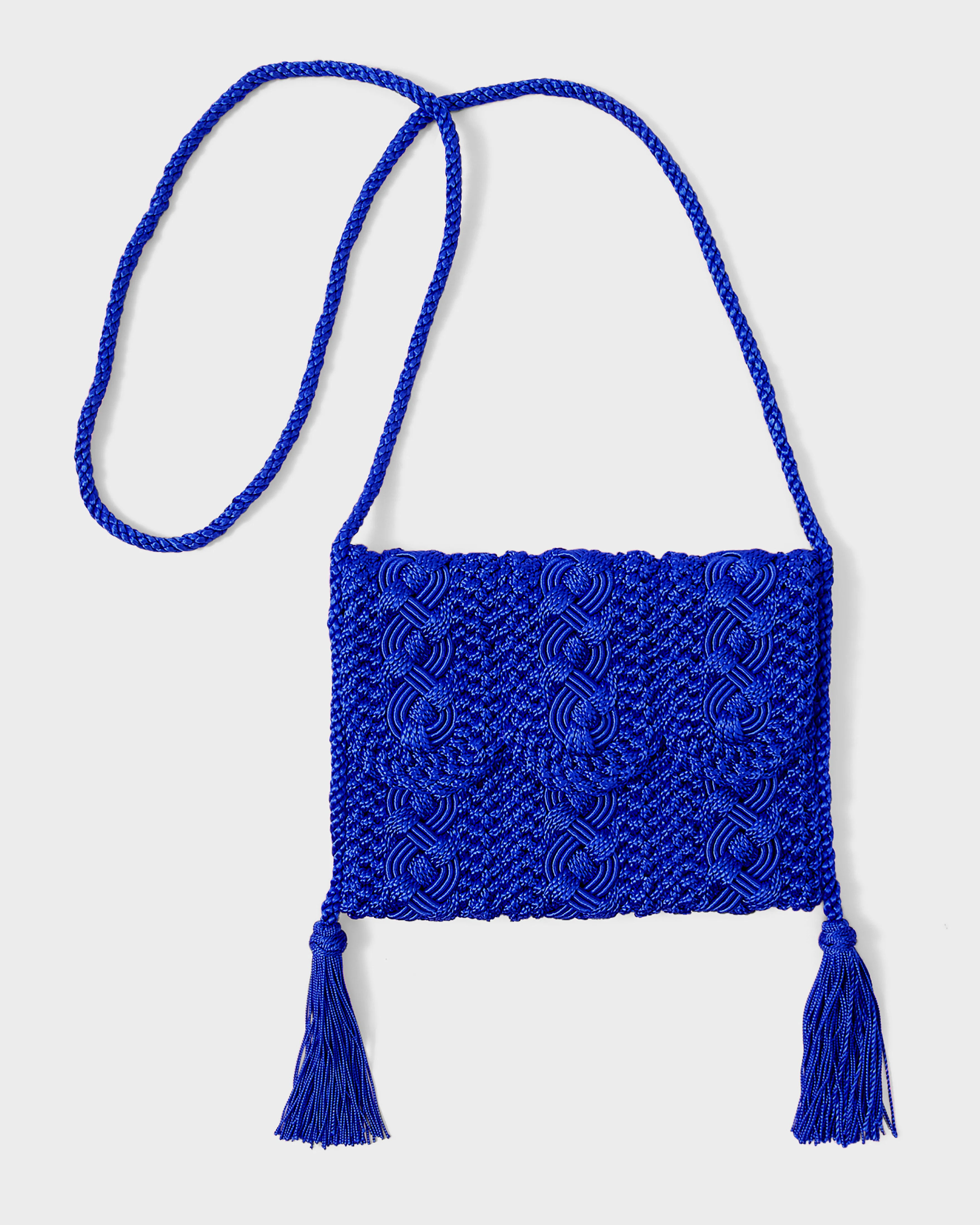 Majorelle Sabra Silk Braided Purse Blue - Image 3