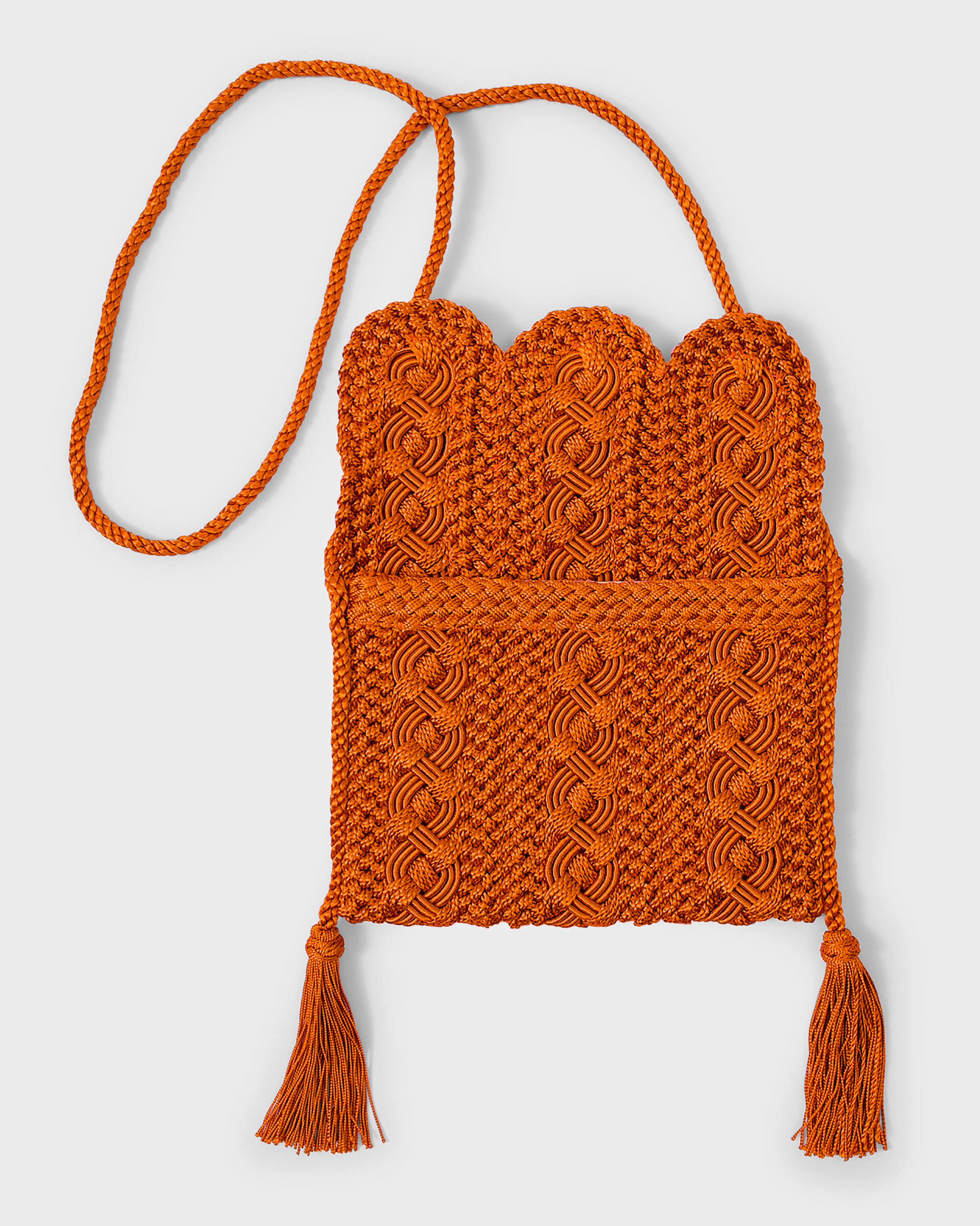 Majorelle Sabra Silk Braided Purse Orange - Image 4