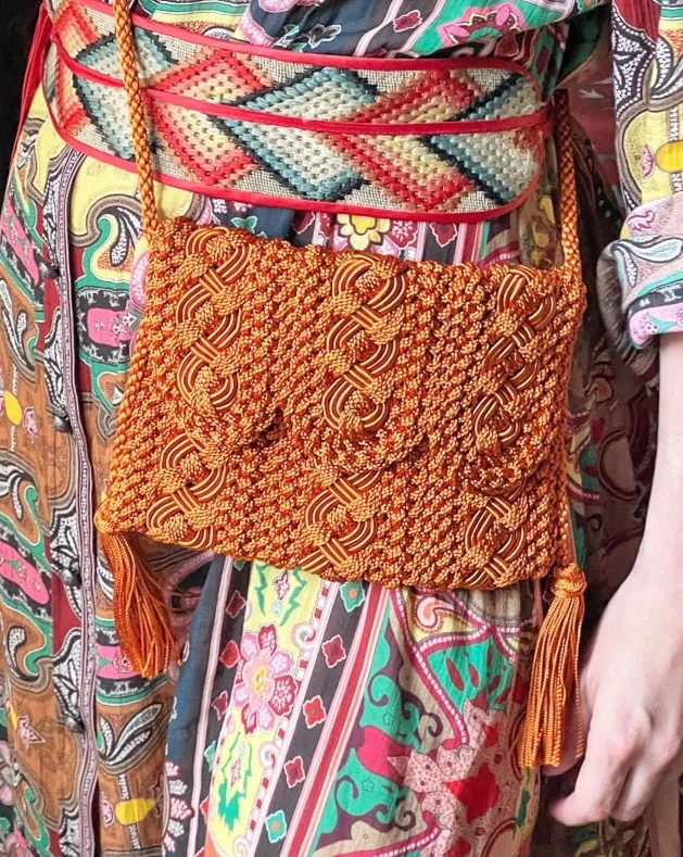 Majorelle Sabra Silk Braided Purse Orange - Image 5
