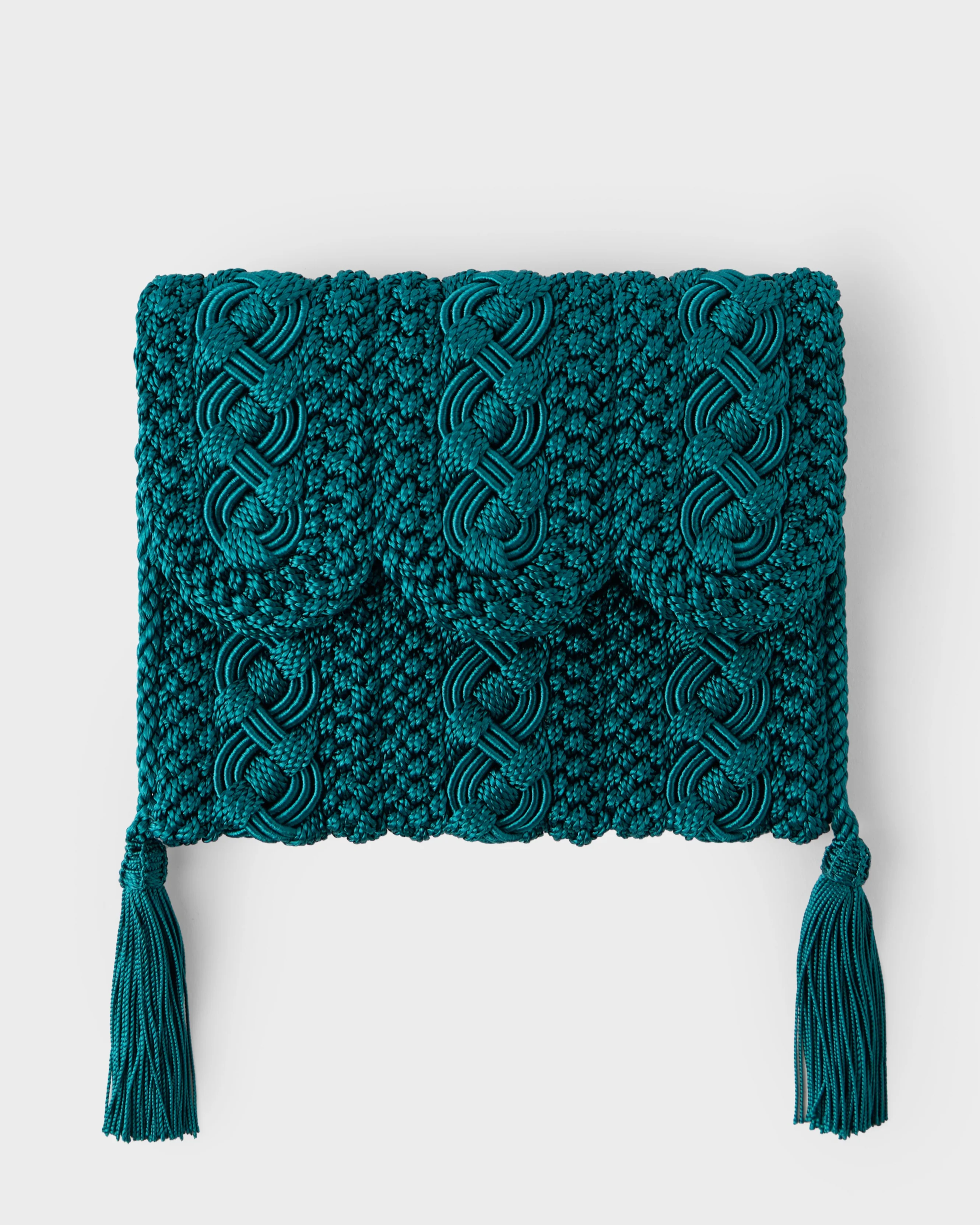 Majorelle Sabra Silk Braided Purse Petrol