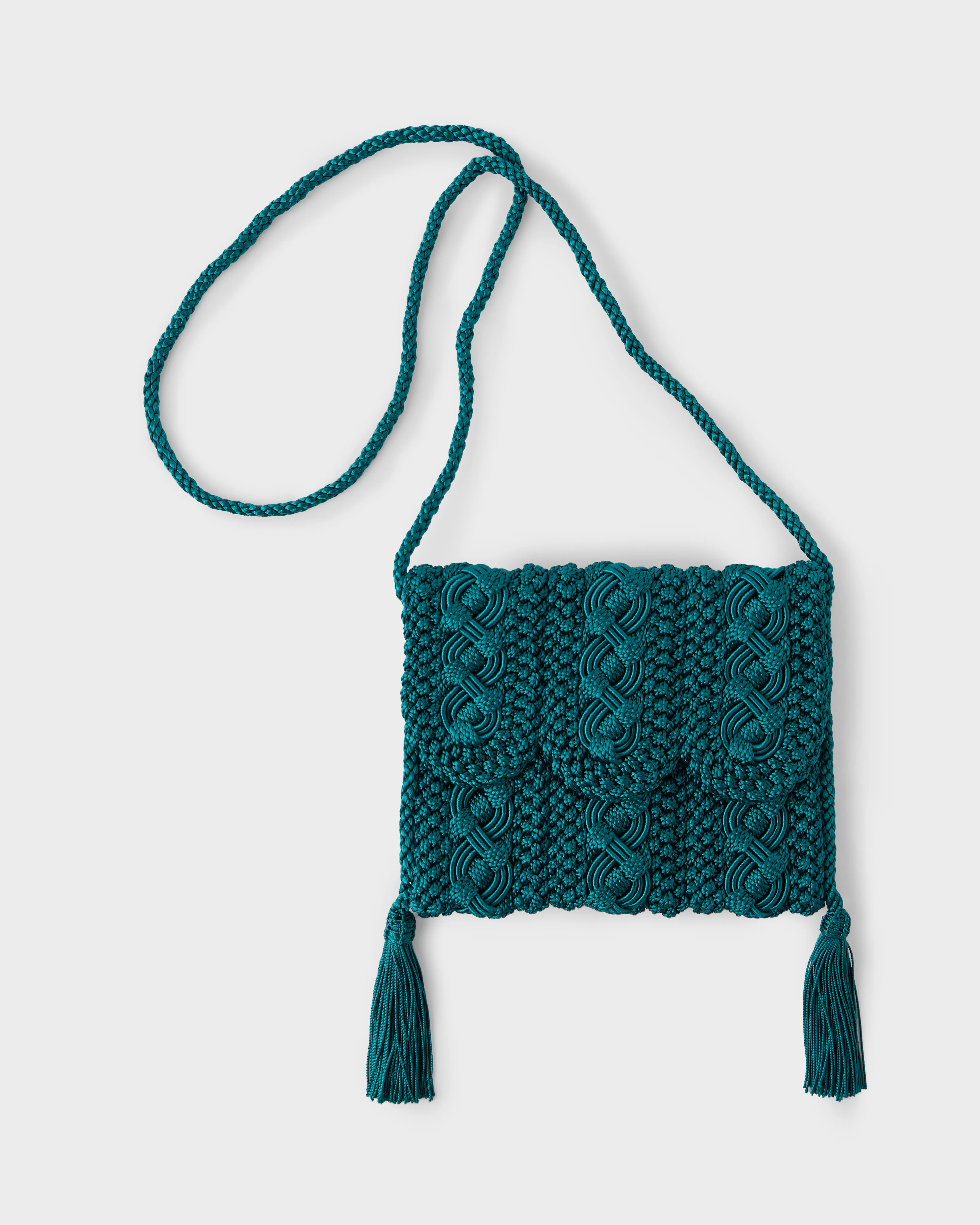 Majorelle Sabra Silk Braided Purse Petrol - Image 2