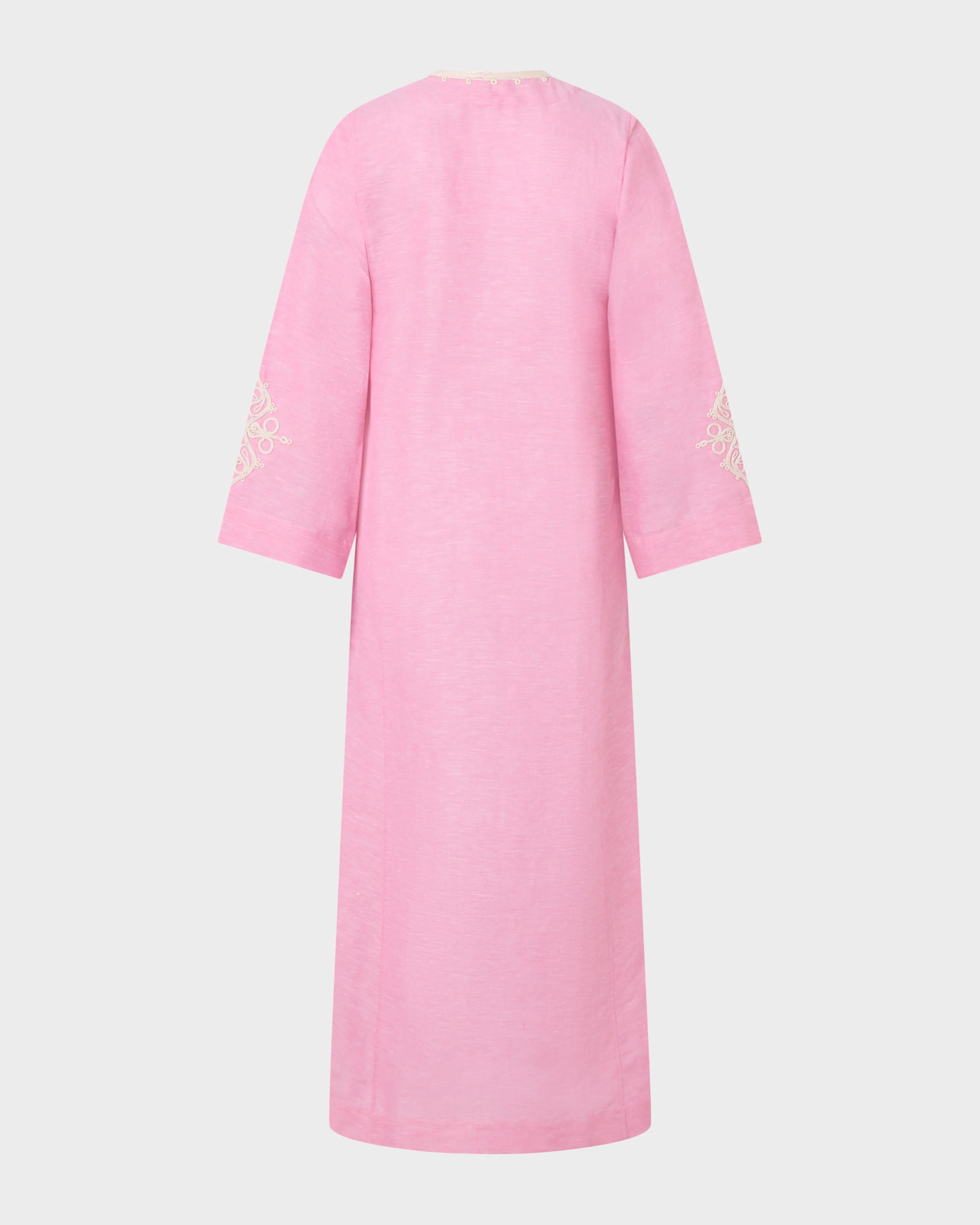 Mamlouk Embroidered Kaftan, Pink - Image 2