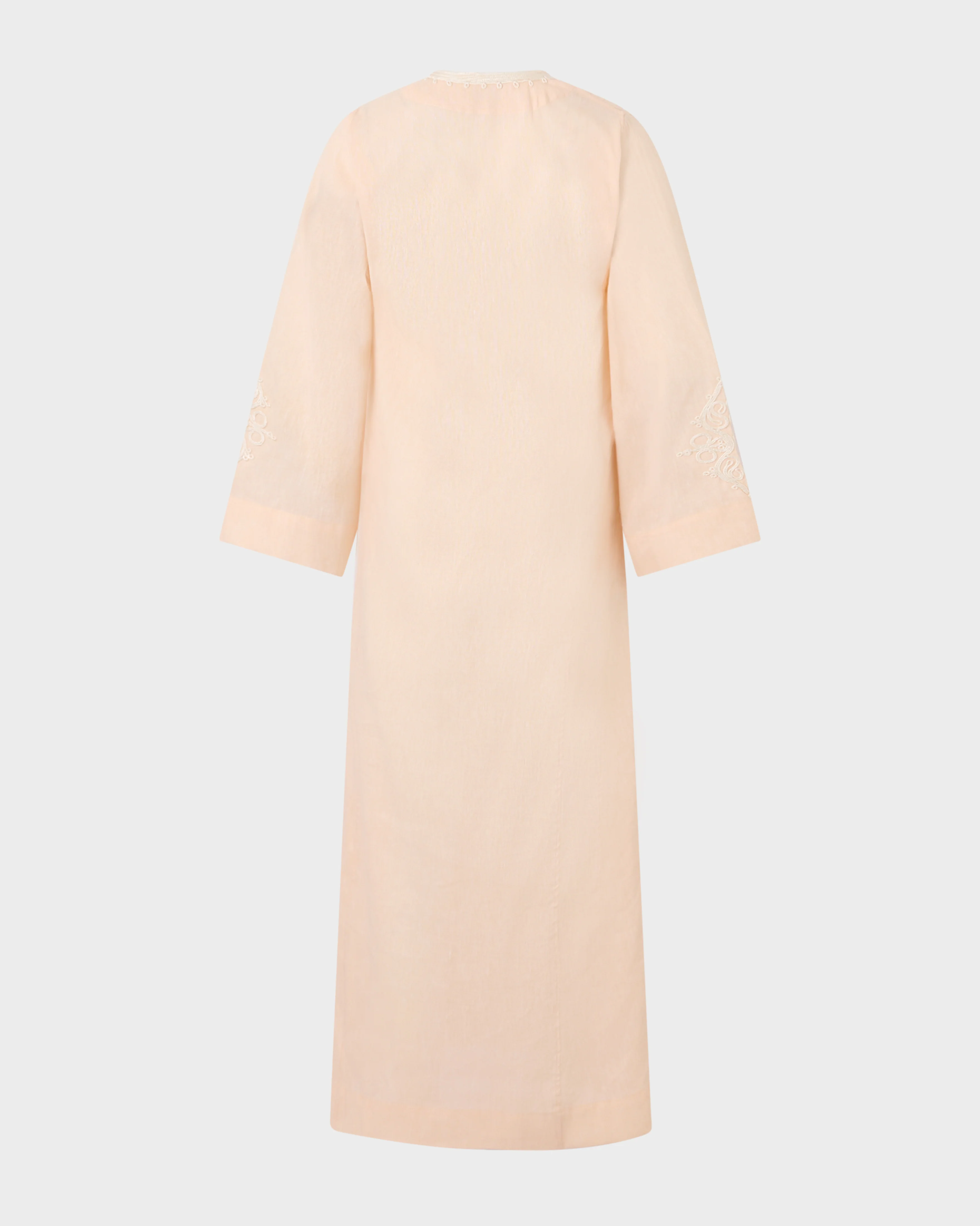 Mamlouk Embroidered Kaftan, Salmon, L/XL - Image 3
