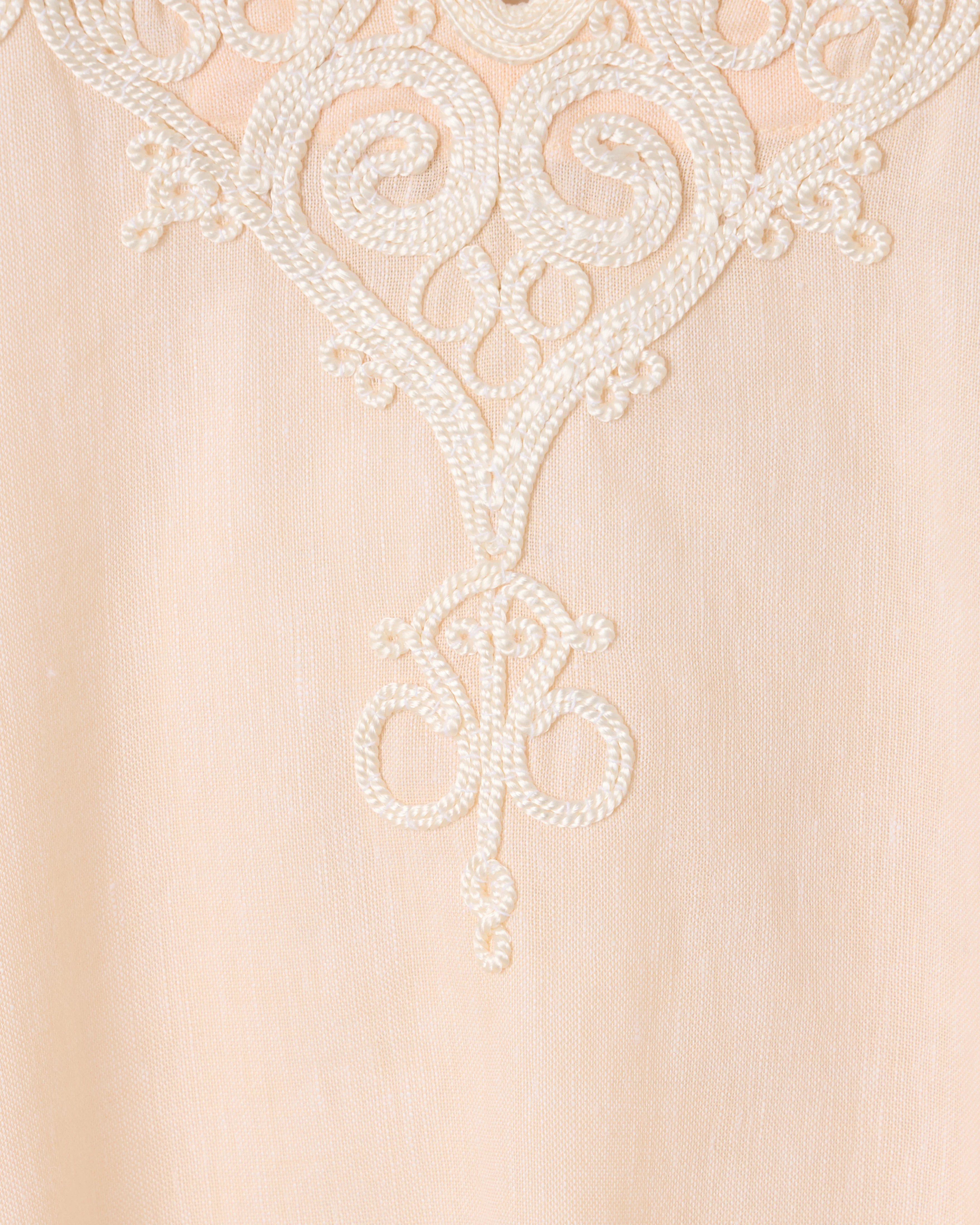 Mamlouk Embroidered Kaftan, Salmon, L/XL - Image 4