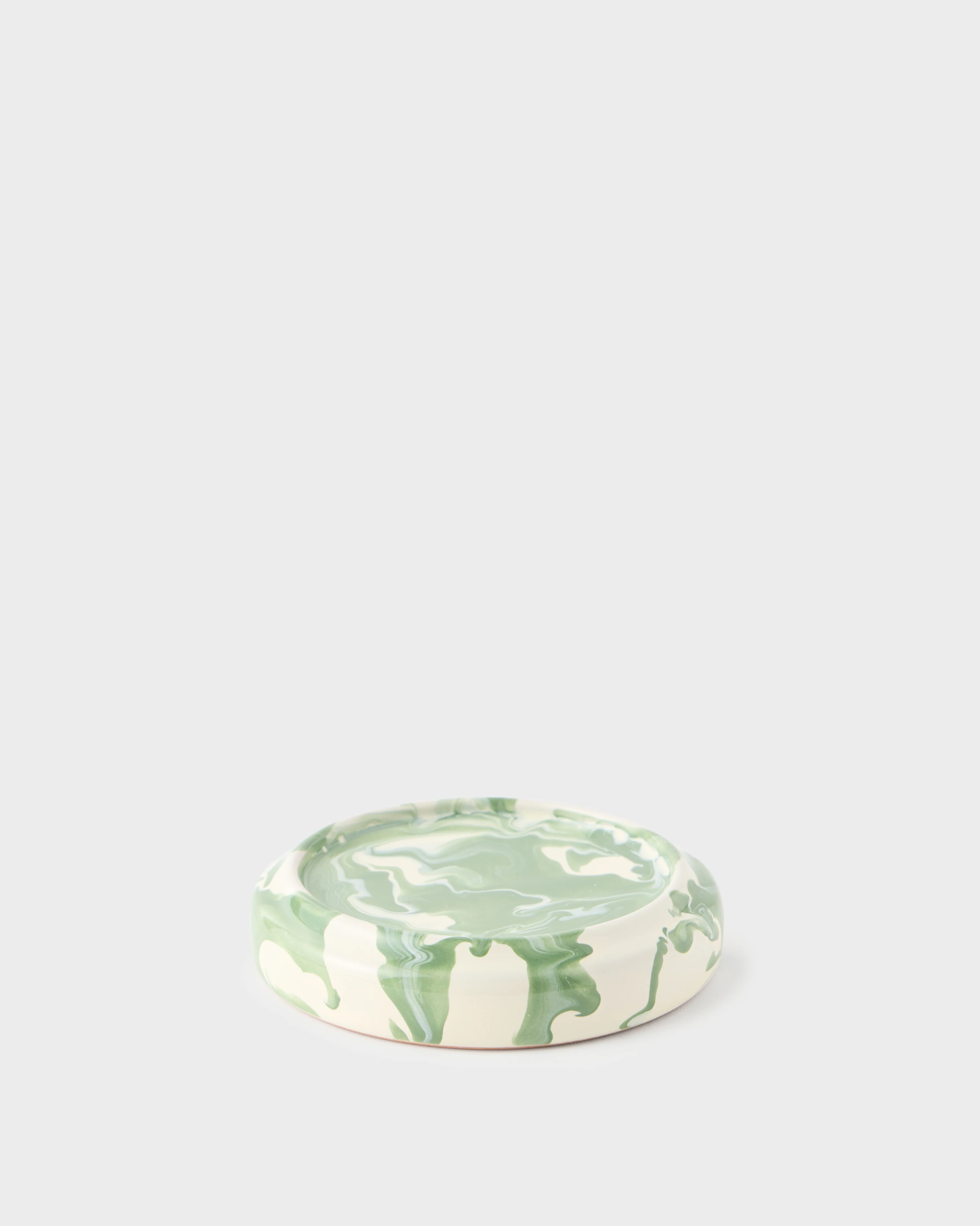 Marbled Green Candle Holder Base