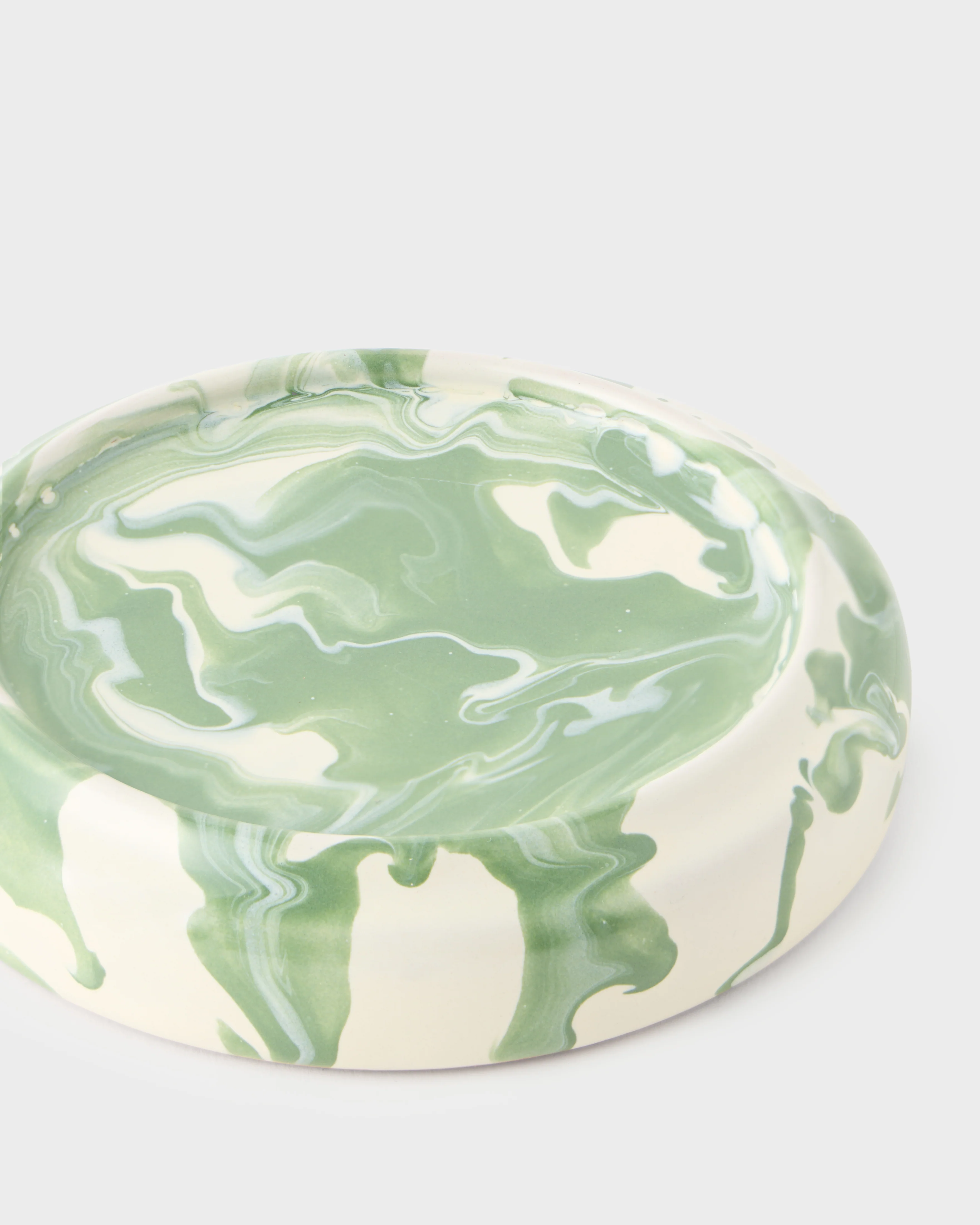 Marbled Green Candle Holder Base - Image 3