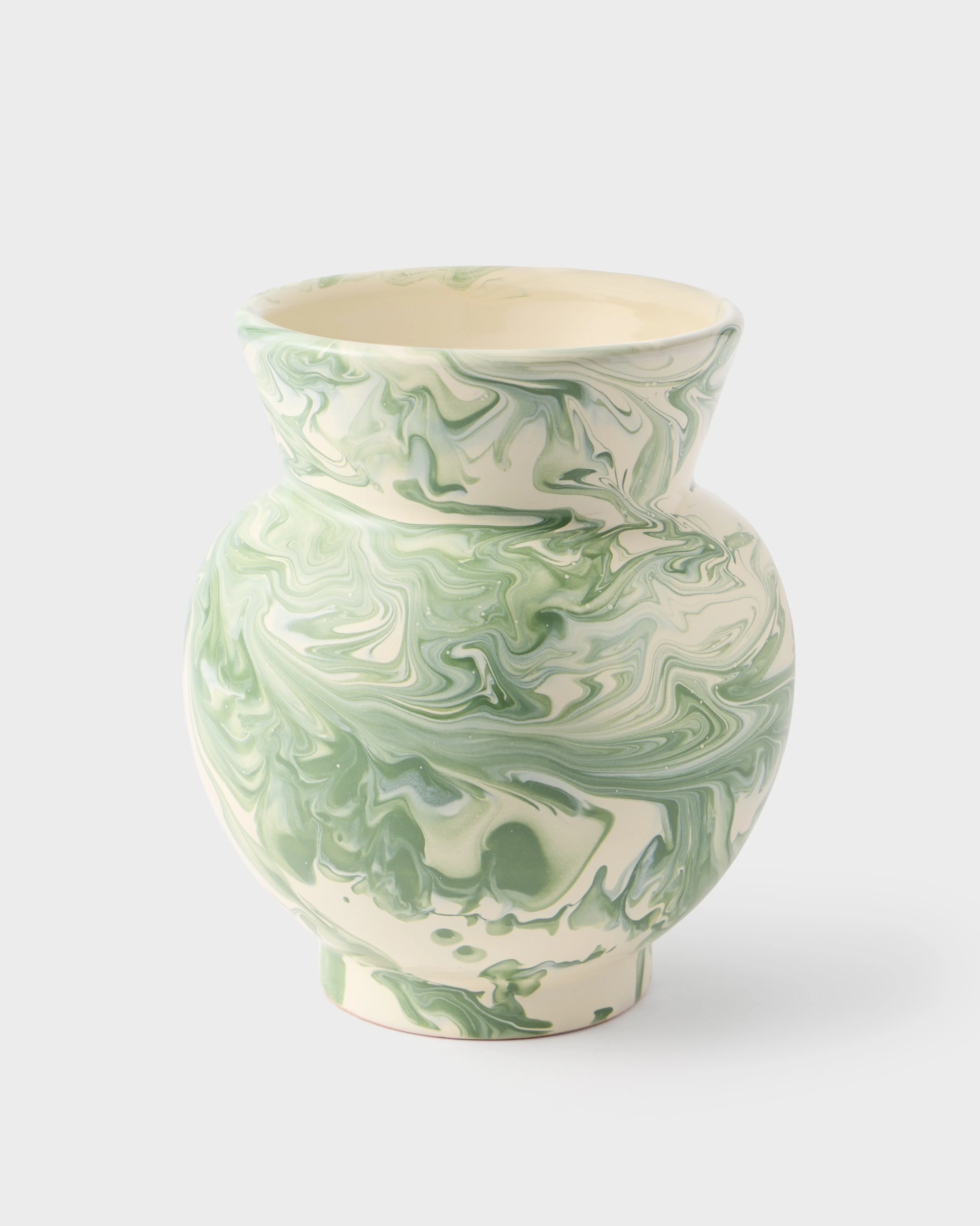 Marbled Vase, Green