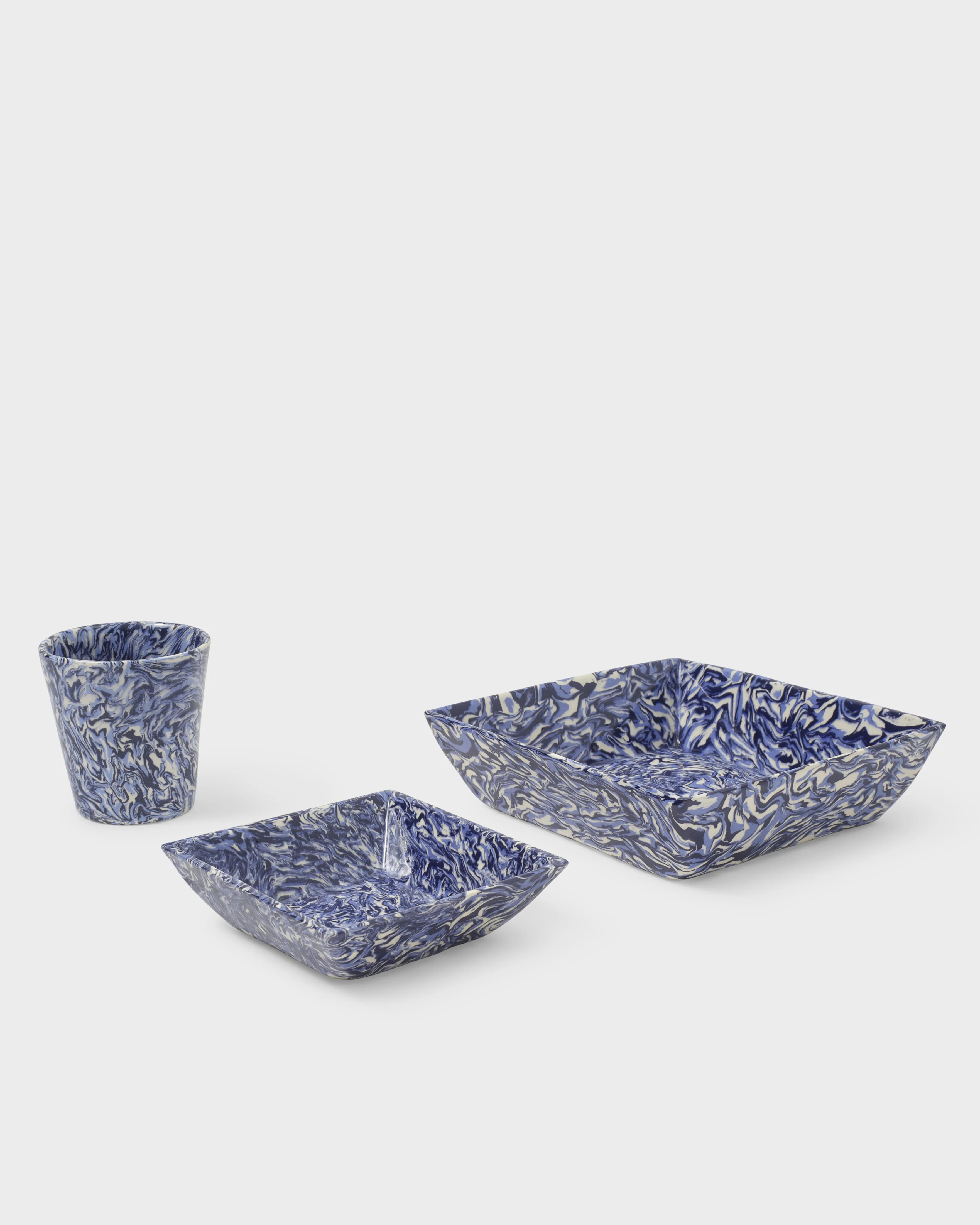 Marbled Mini Vide Poche, Blue - Image 6