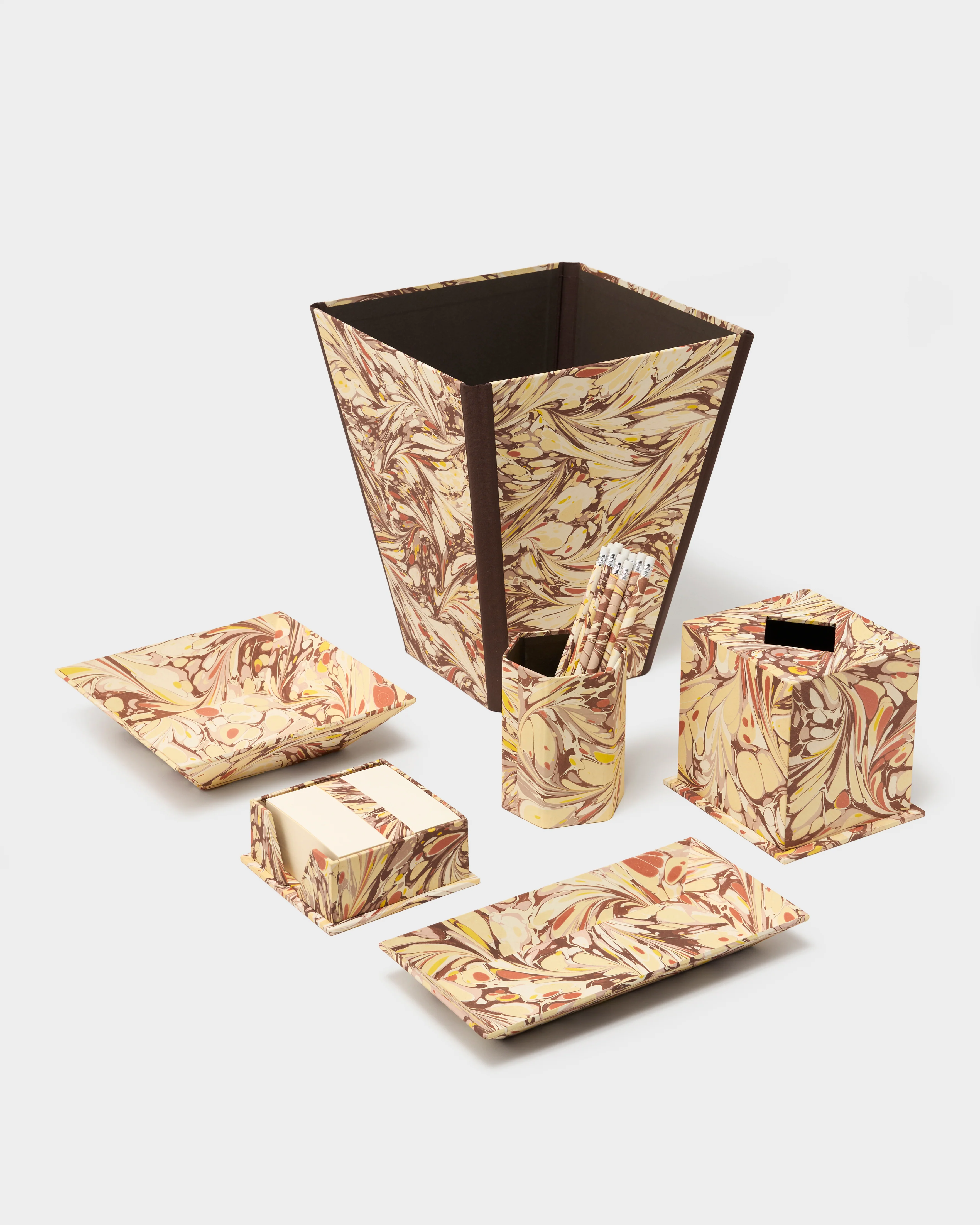 Marbled Wastepaper Bin, Rabat - Image 3