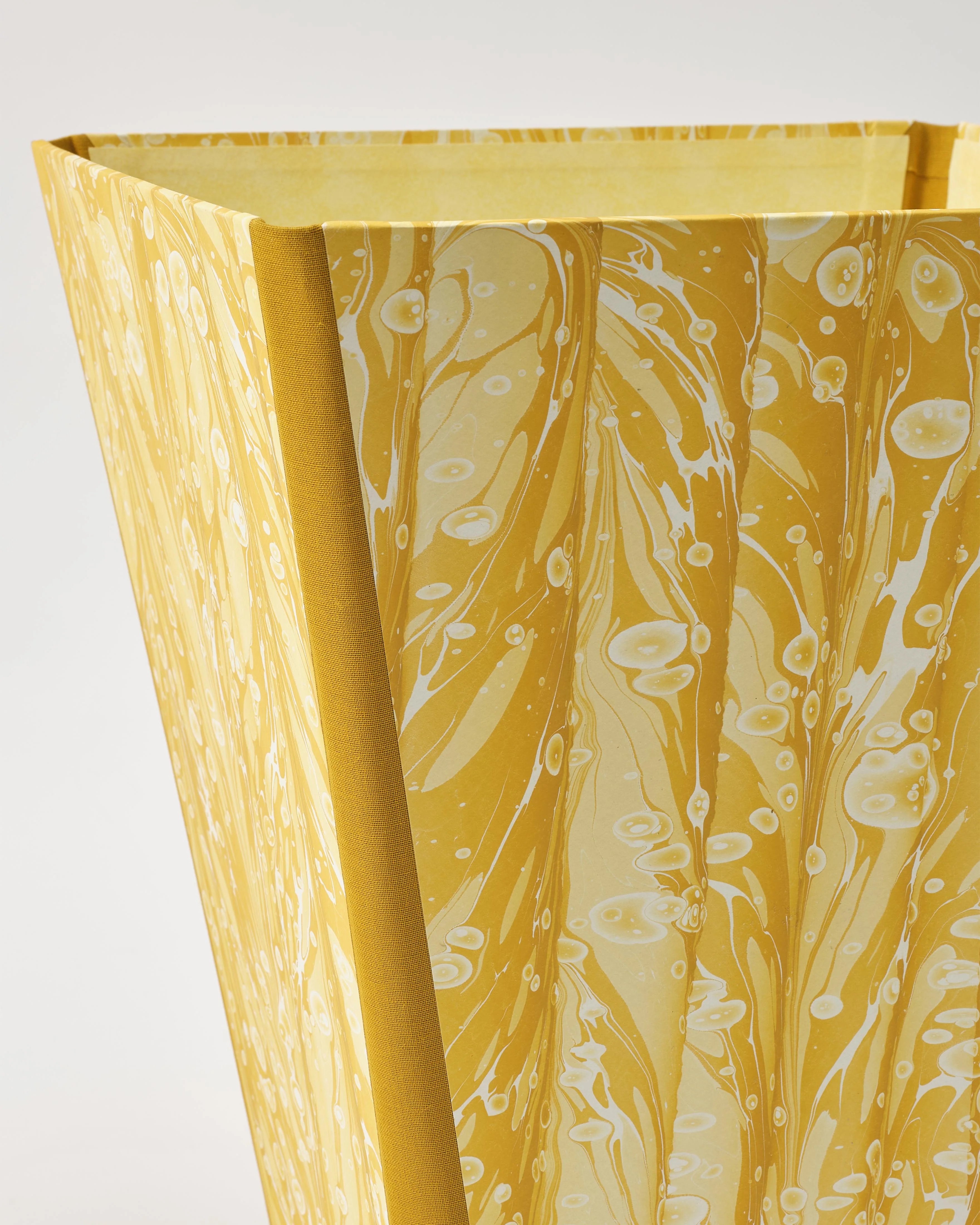 Marbled Wastepaper Bin, Yellow - Image 3
