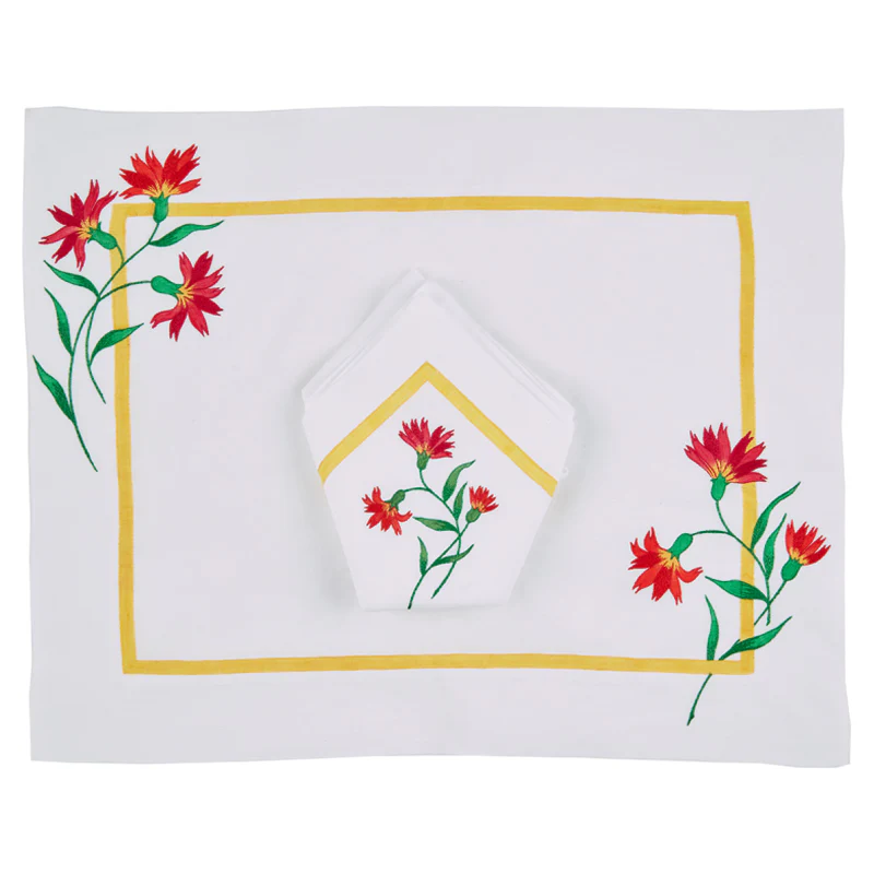 Maria Hand-Embroidered Placemat by Carolina Herrera x Cabana - Image 3