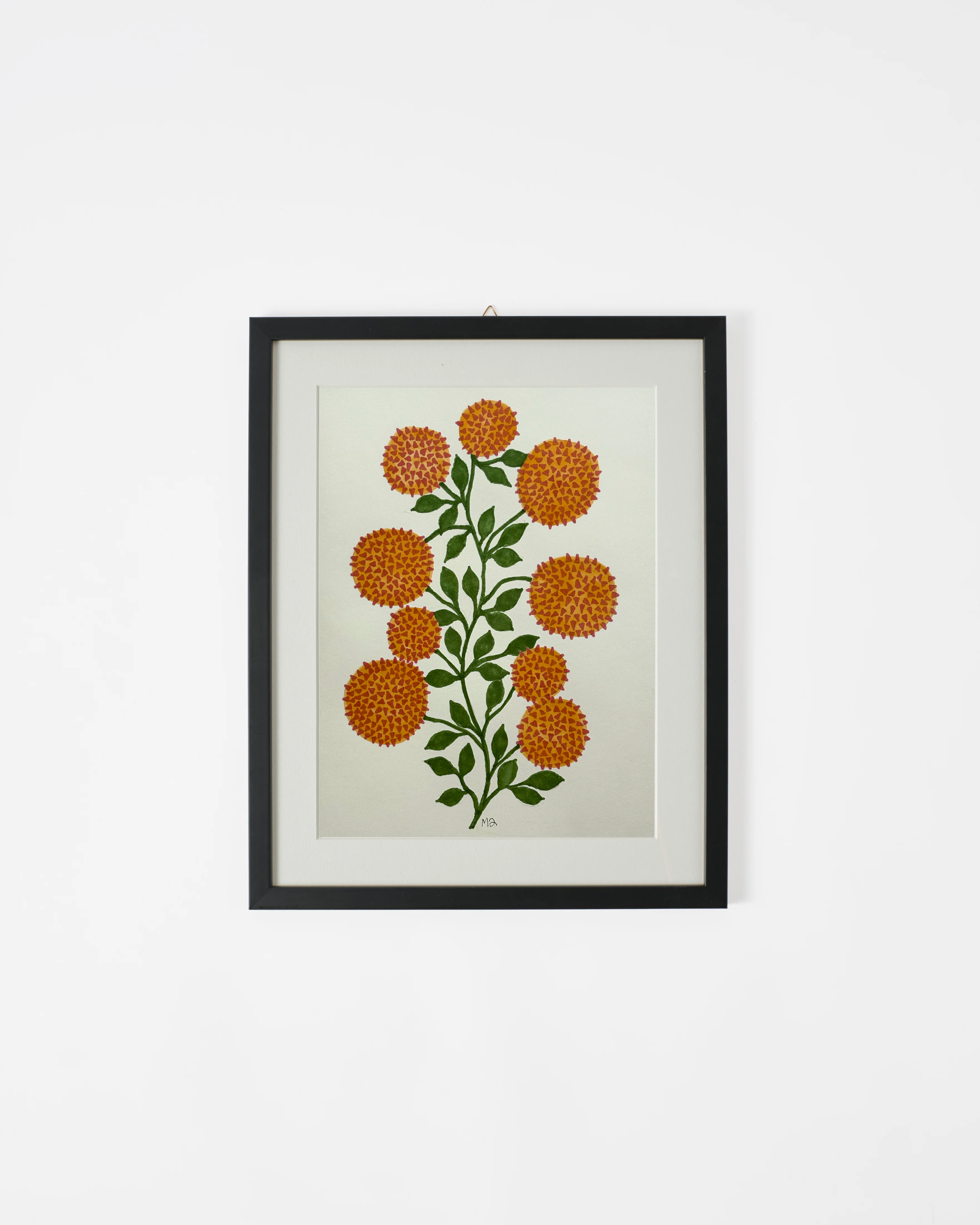 Marian McEvoy Framed Ink Artwork
