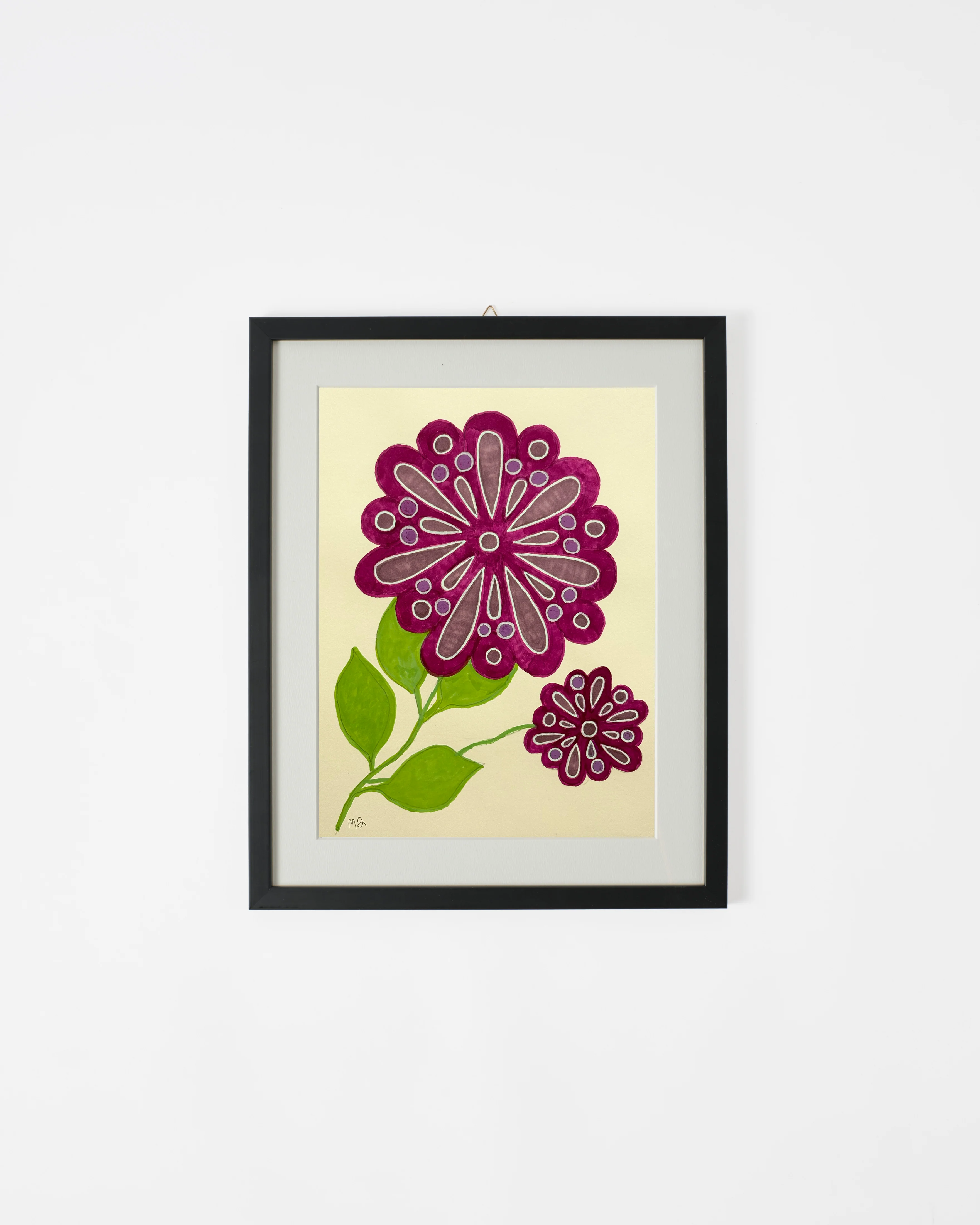 Marian McEvoy Framed Ink Artwork