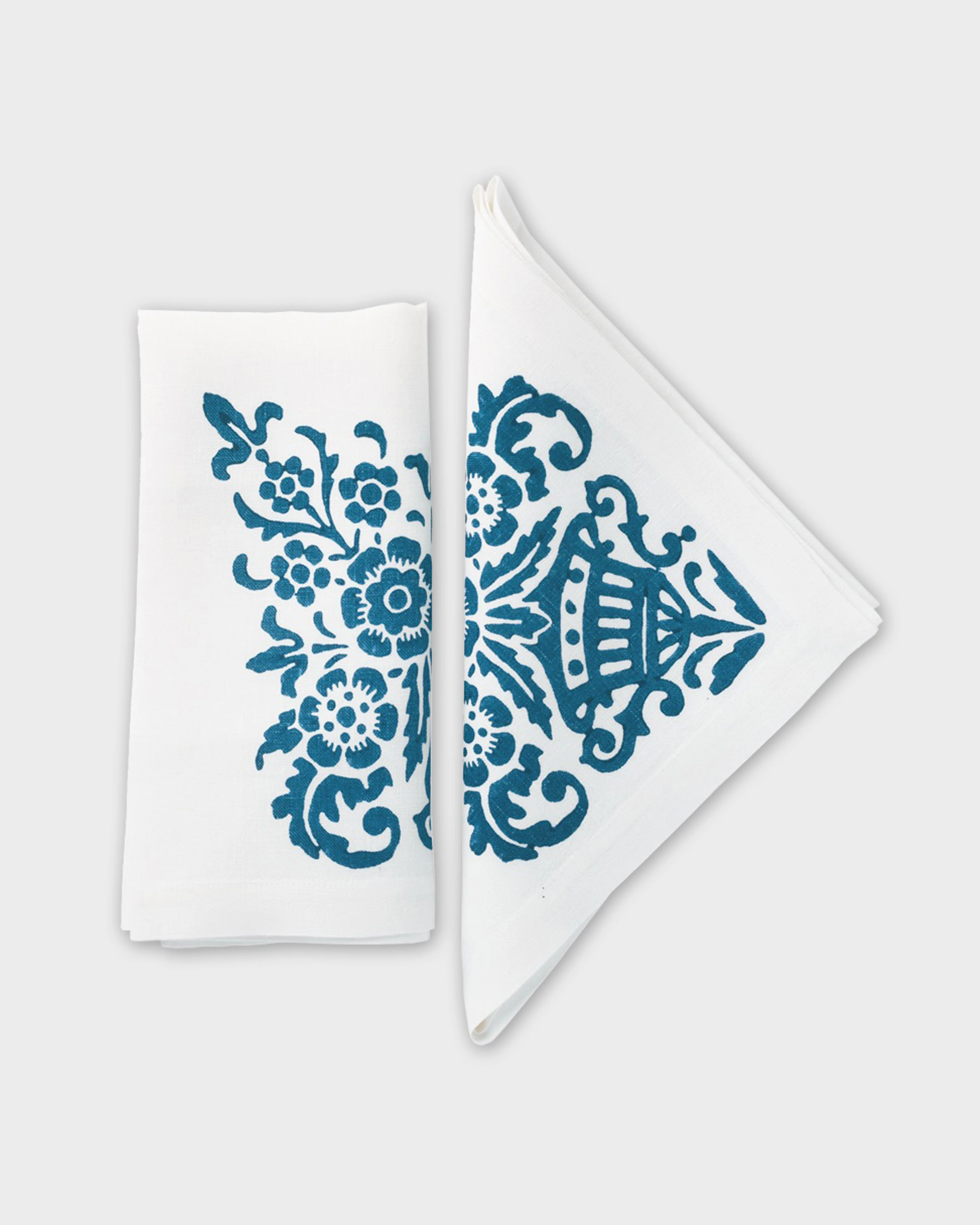 Mirandola Linen Napkins, Blue (Set of 4)