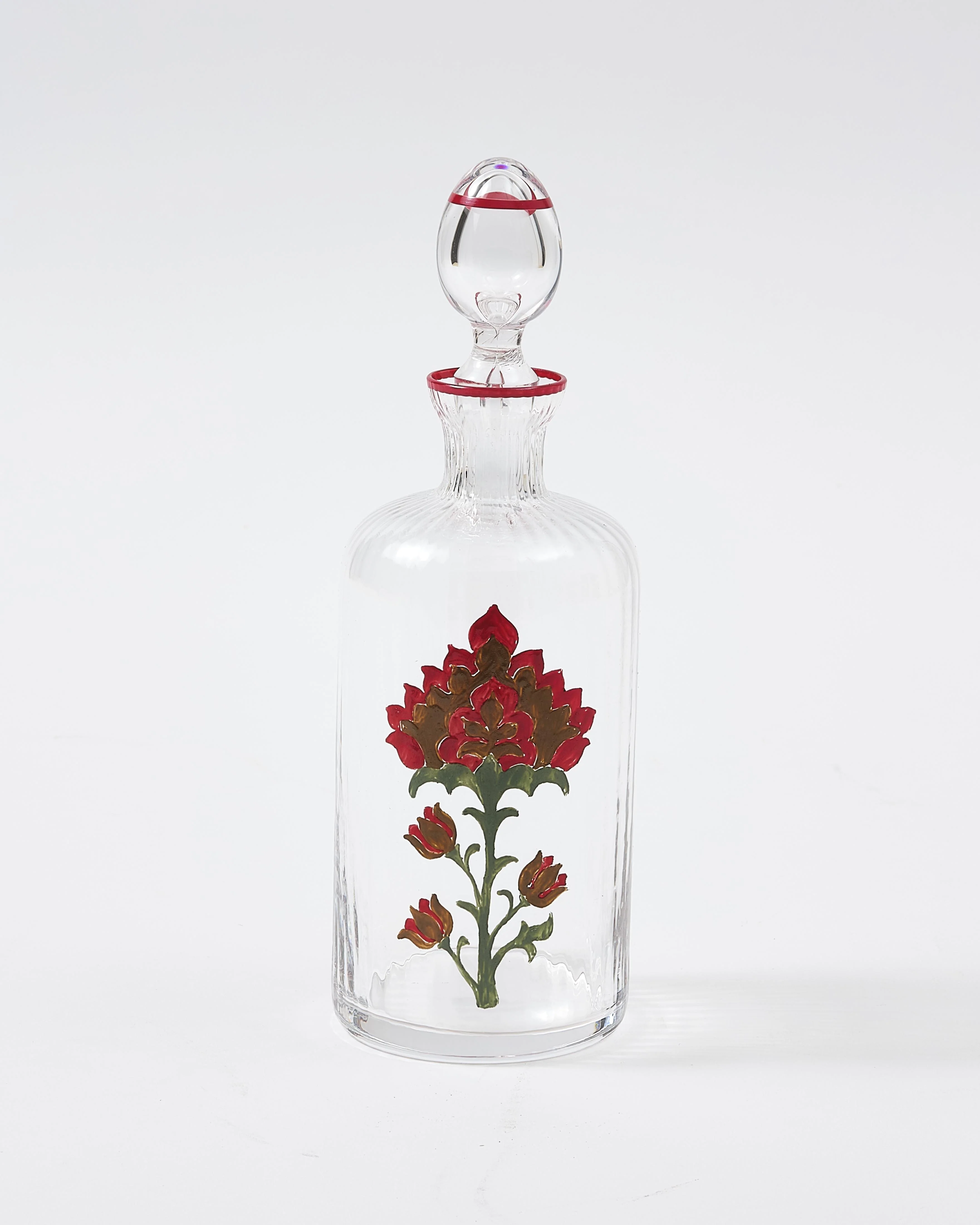 Murano Thistle Hand-Painted Garofalo Bottle