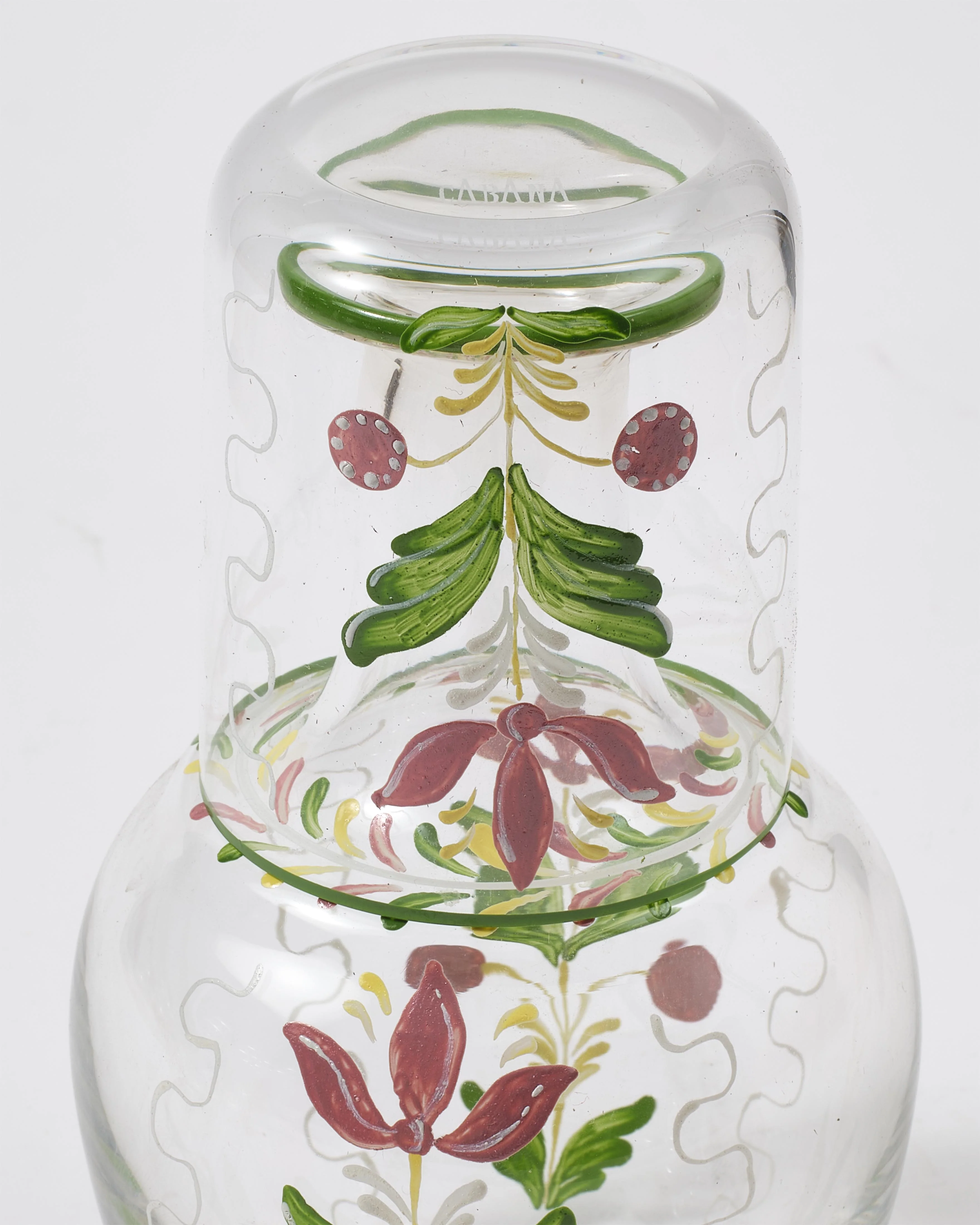 Murano Tulip Hand-Painted Bedside Set - Image 3