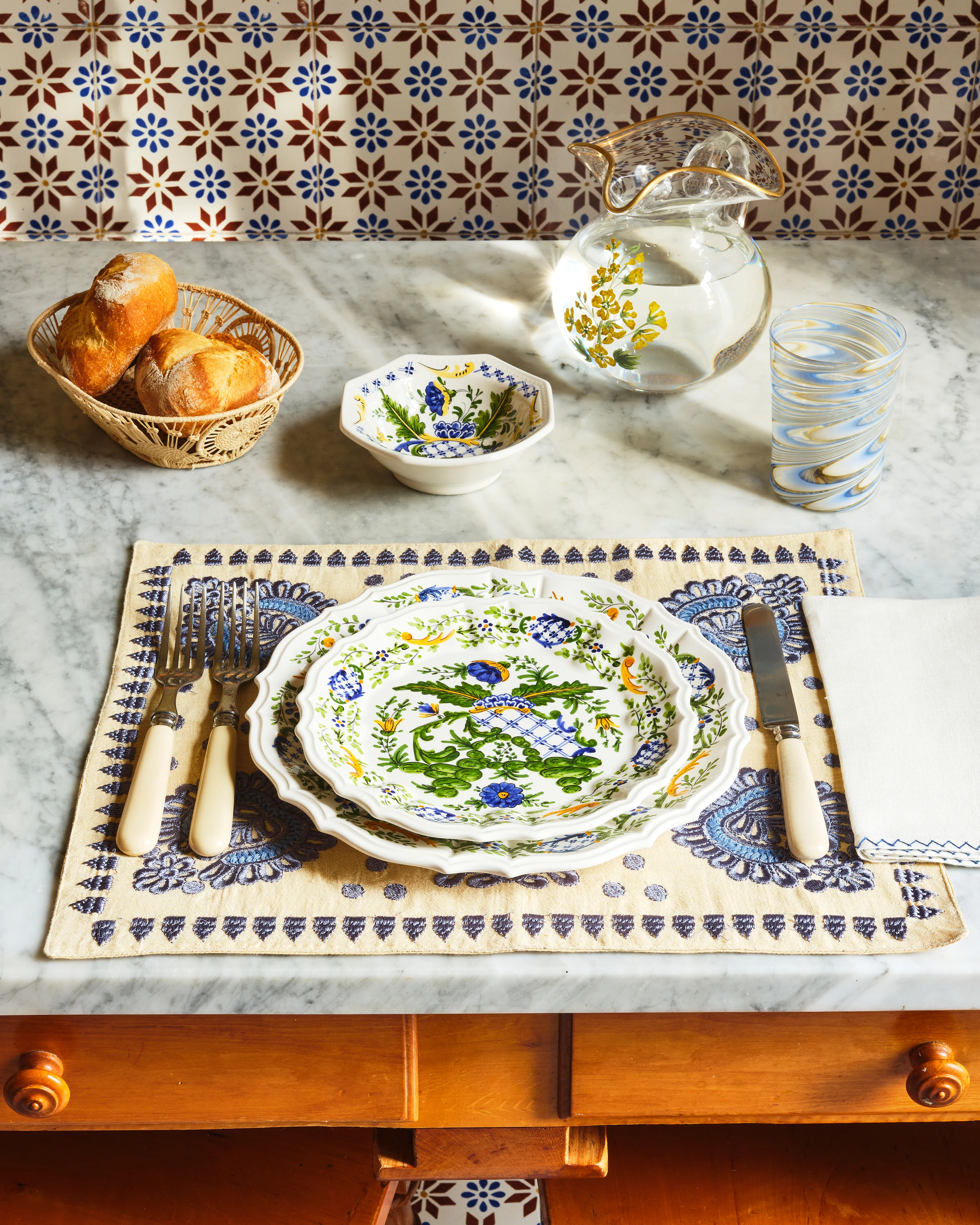 Murano Primrose Hand-Painted Jug - Image 4