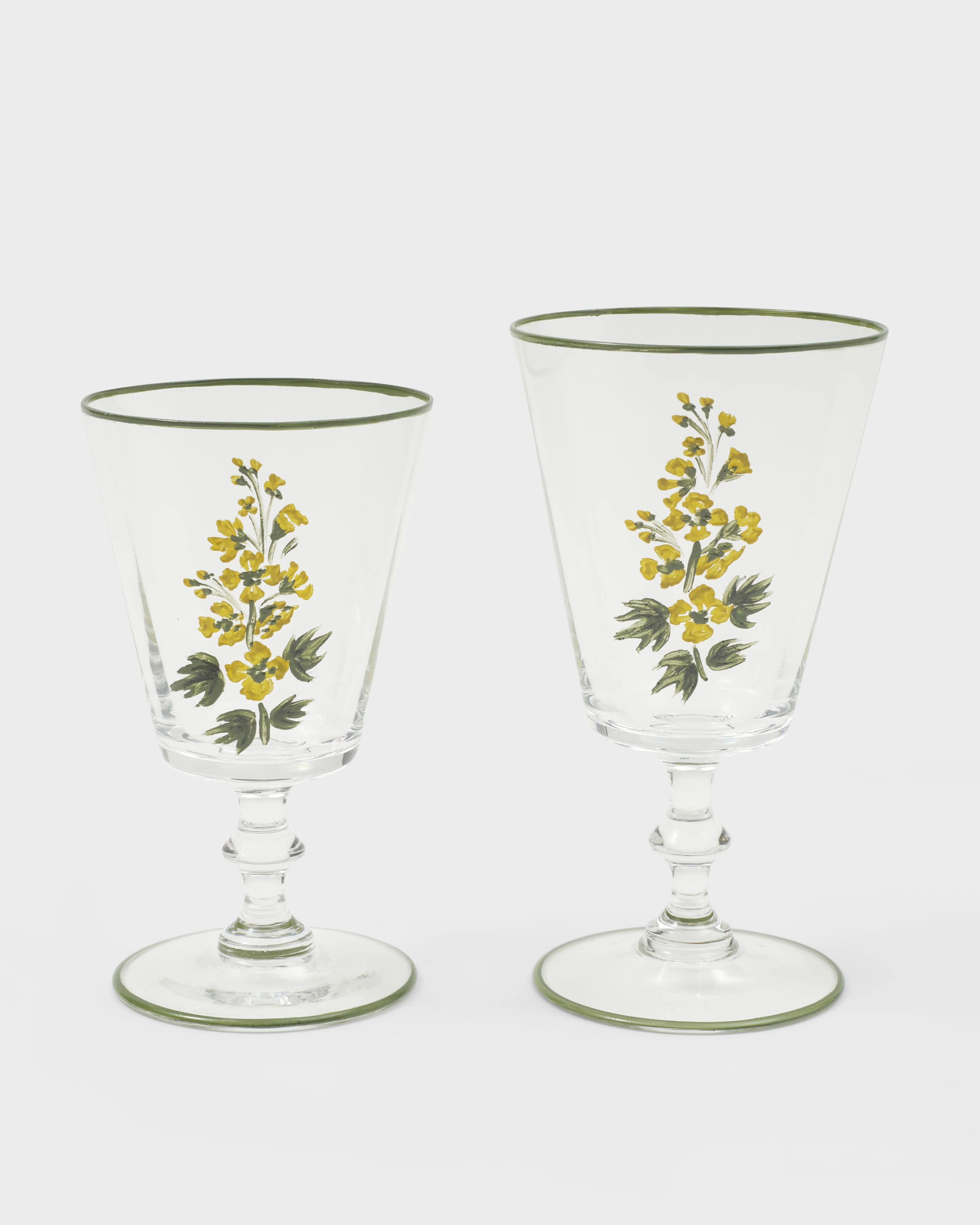 Murano Primrose Hand-Painted Water Glass - Image 3