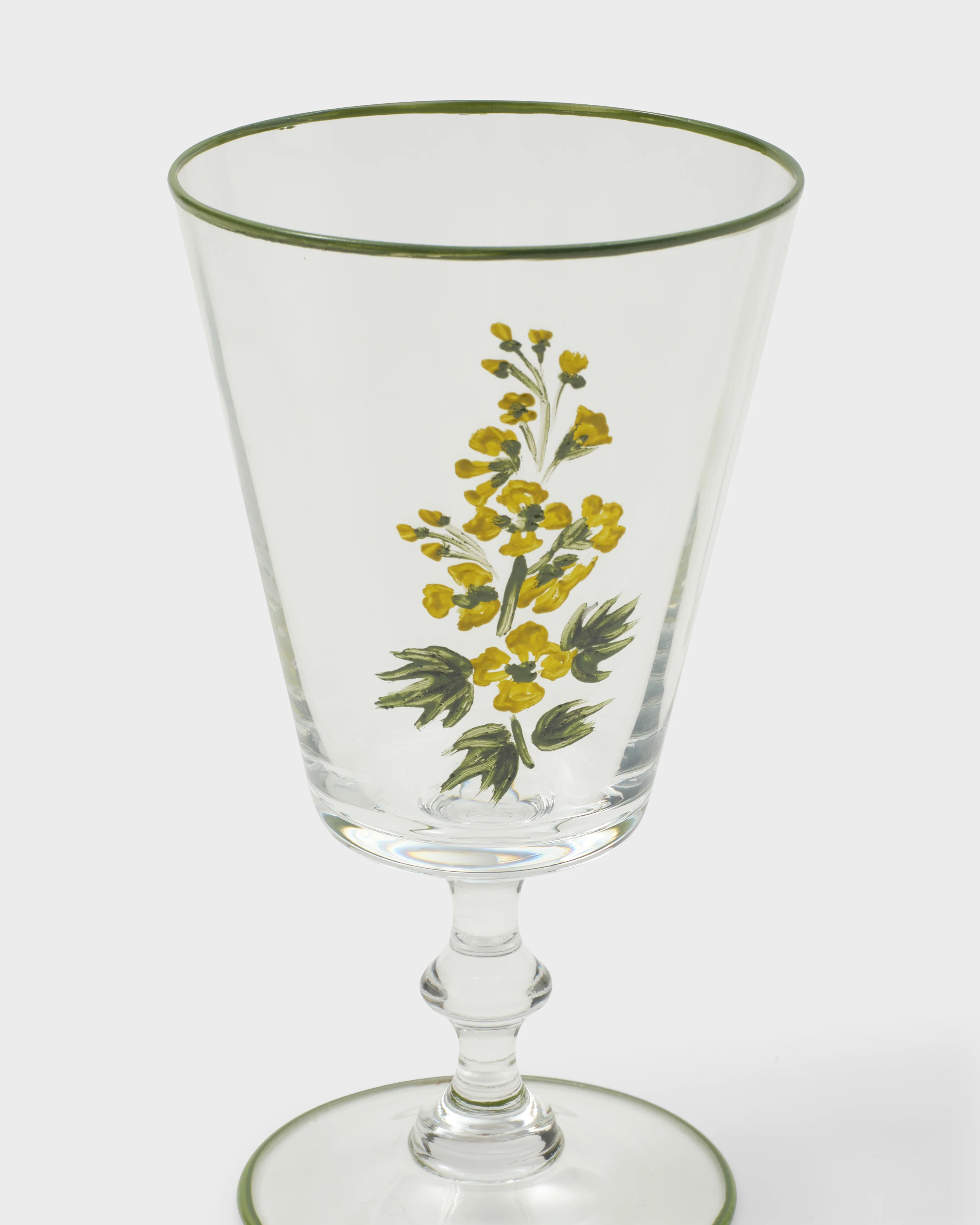 Murano Primrose Hand-Painted Water Glass - Image 5