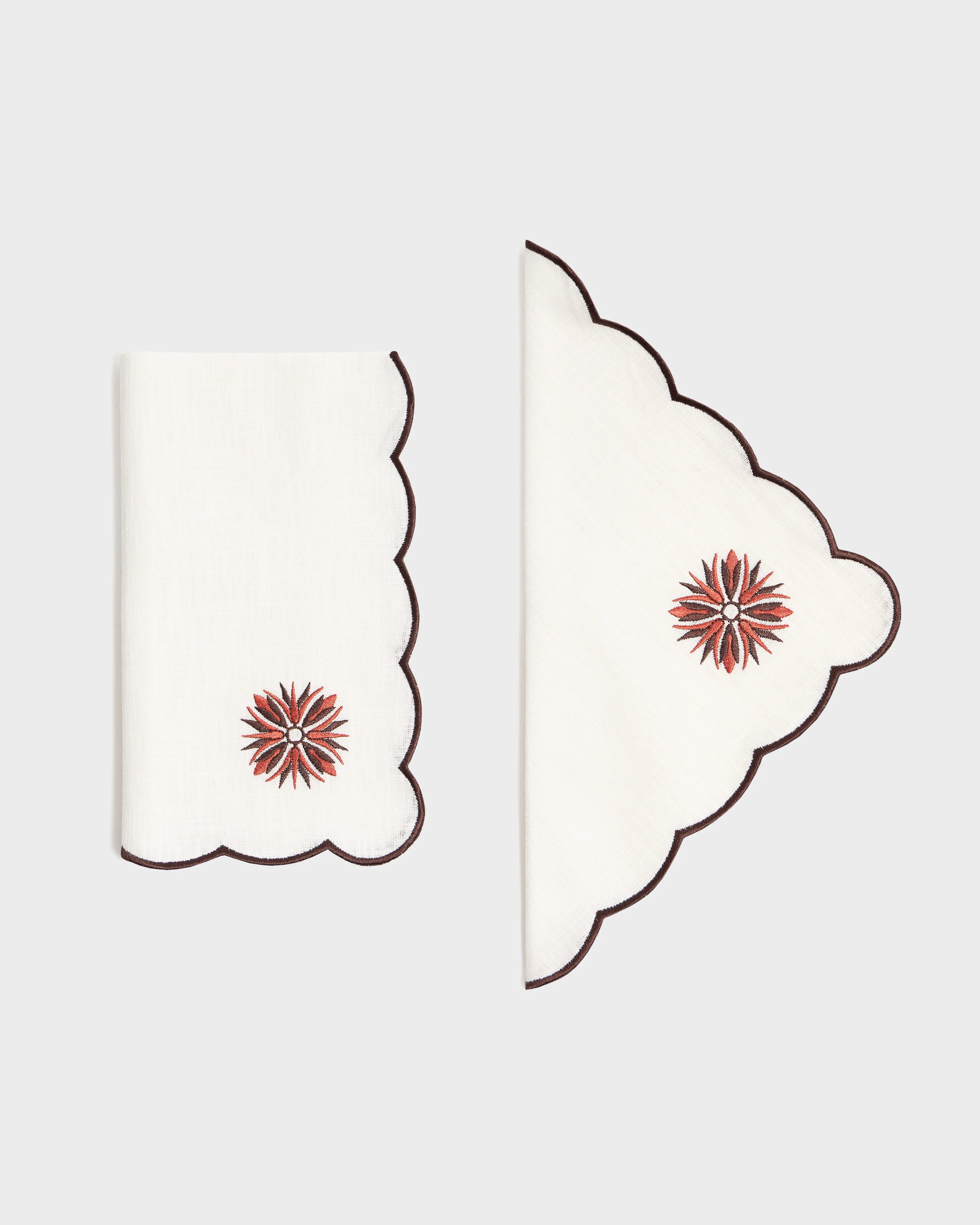 Botanica Embroidered Napkin Terracotta