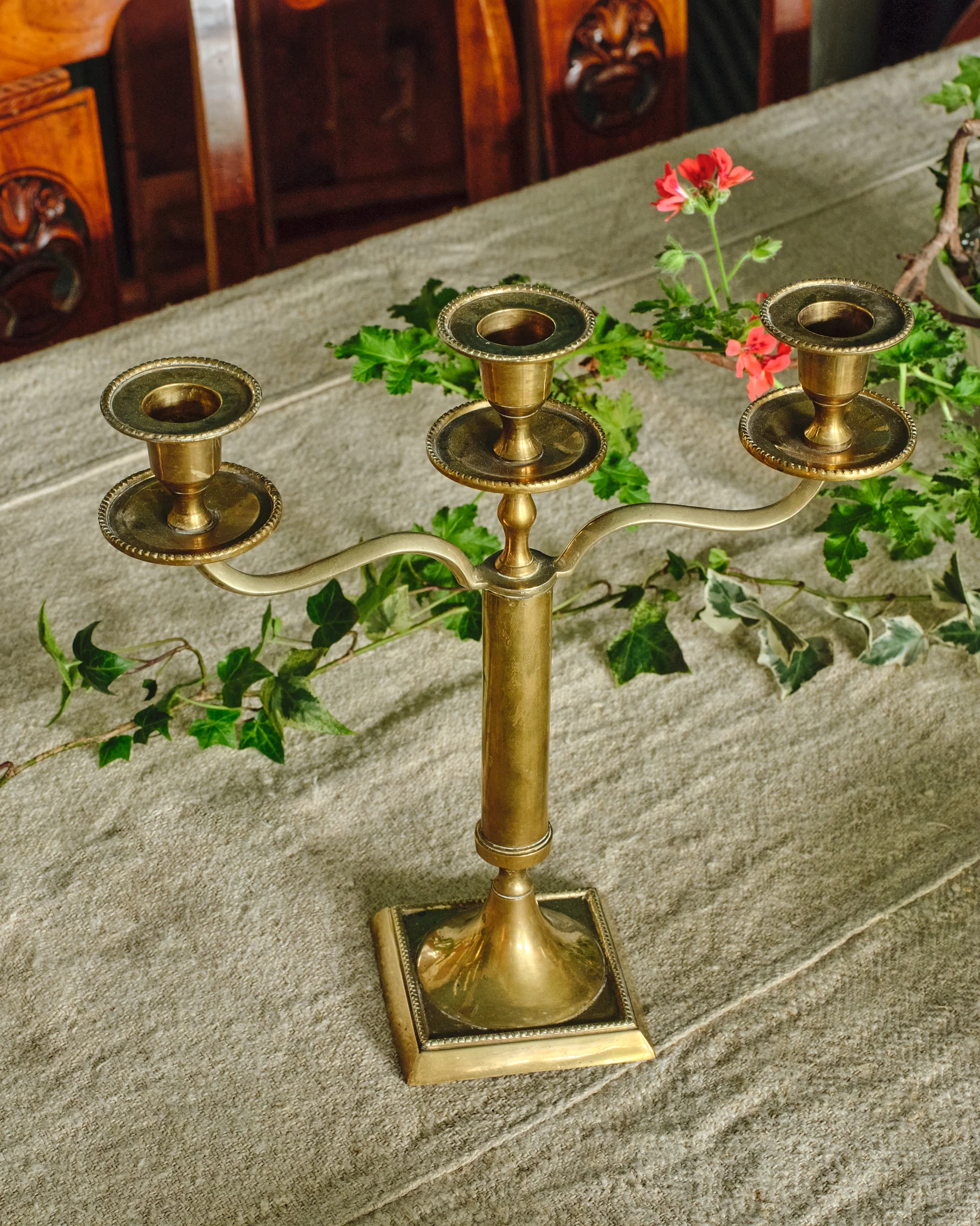 Pair of Brass Candlesticks - Image 2