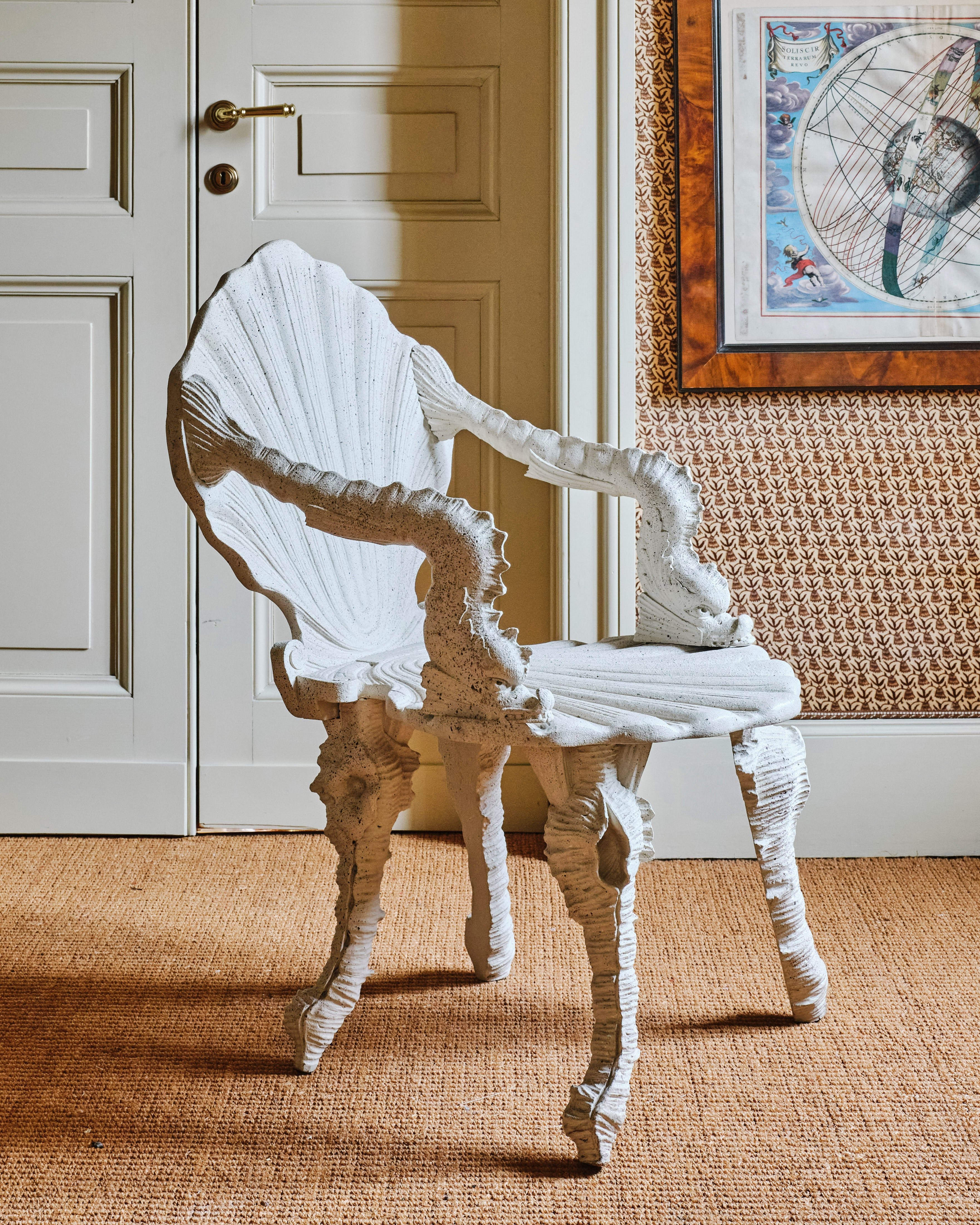Pair of Grotto Shell-Back Chairs - Image 4