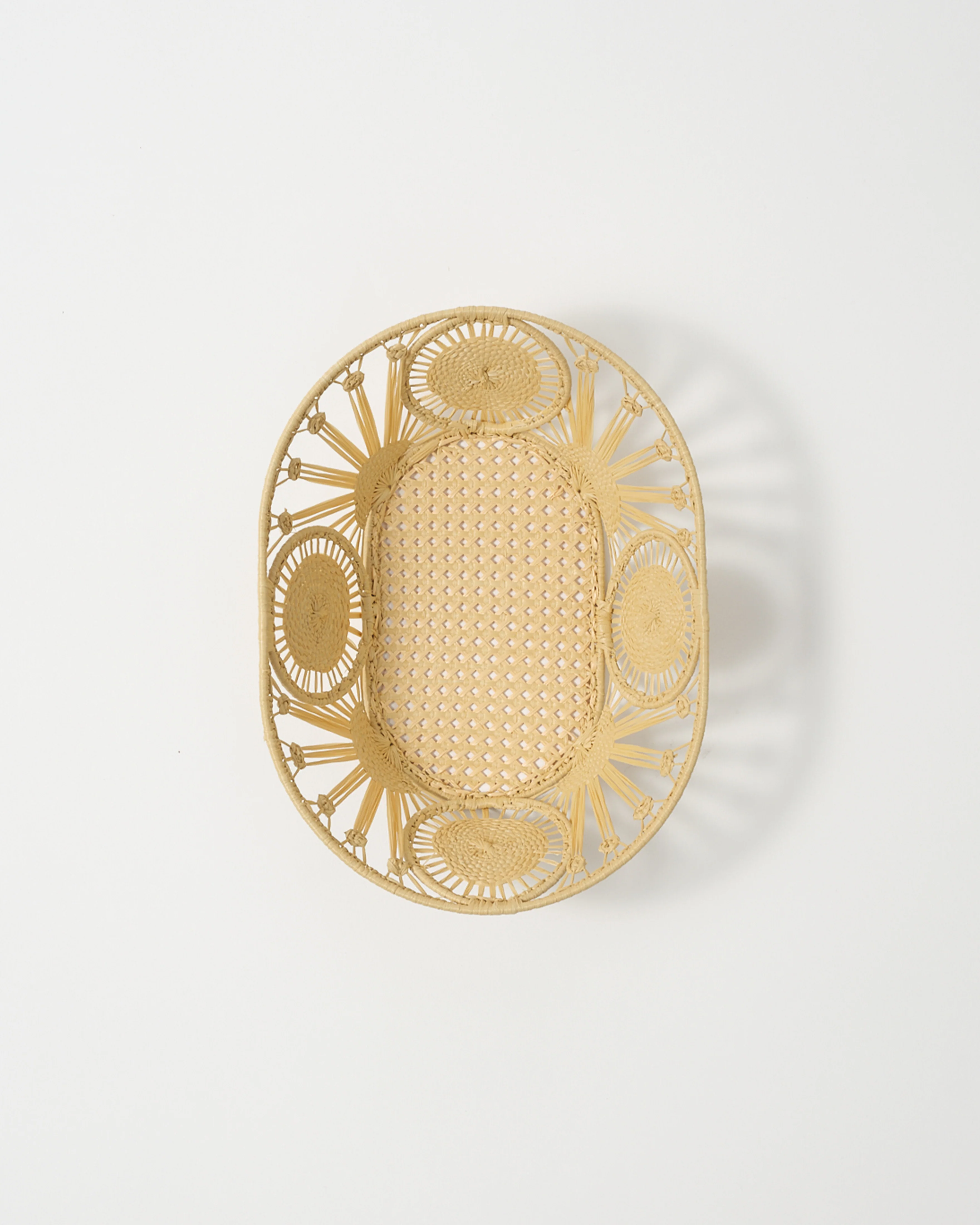 Raffia Bread Basket, Oval - Image 4