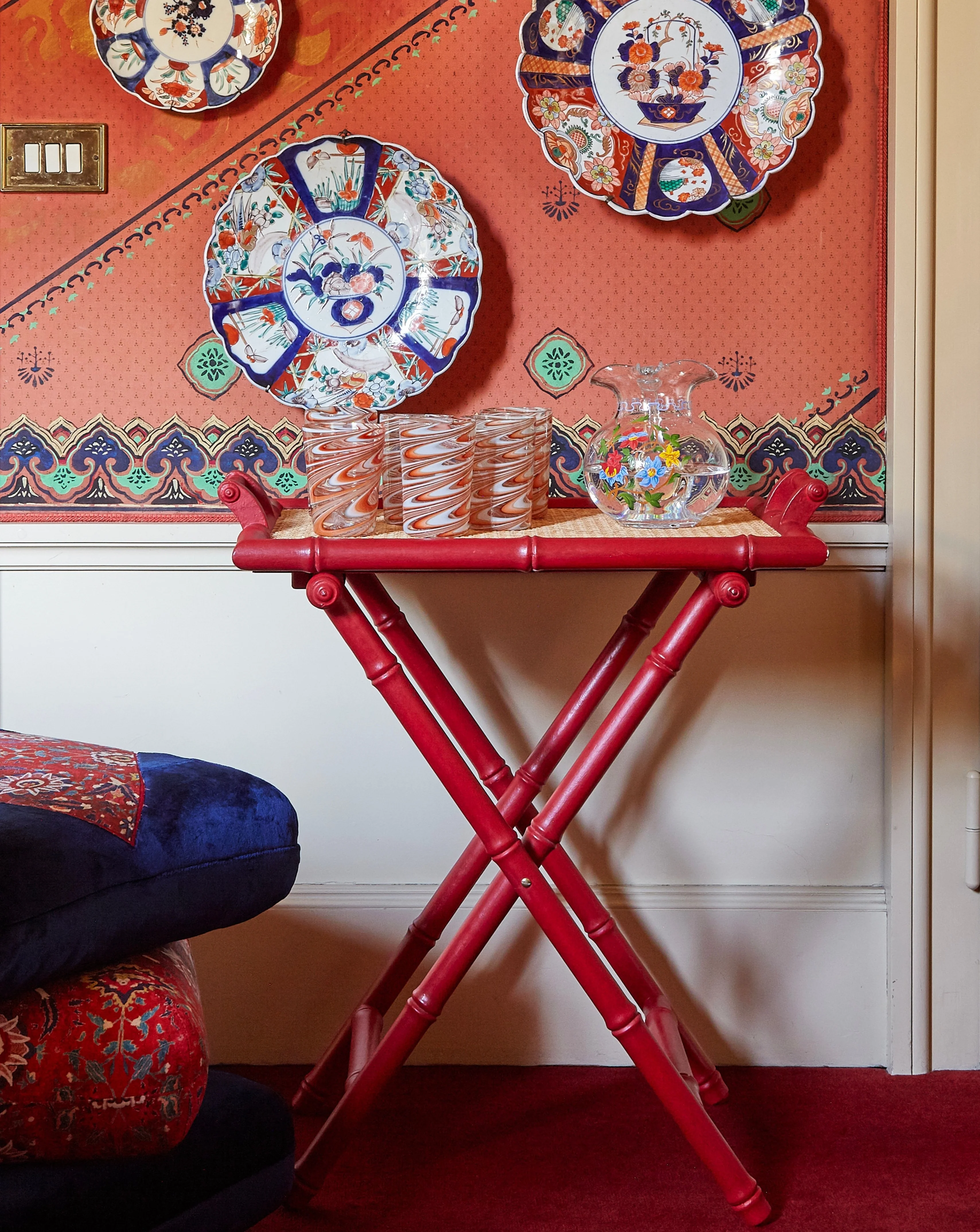 Folding Tray Table Red - Image 3