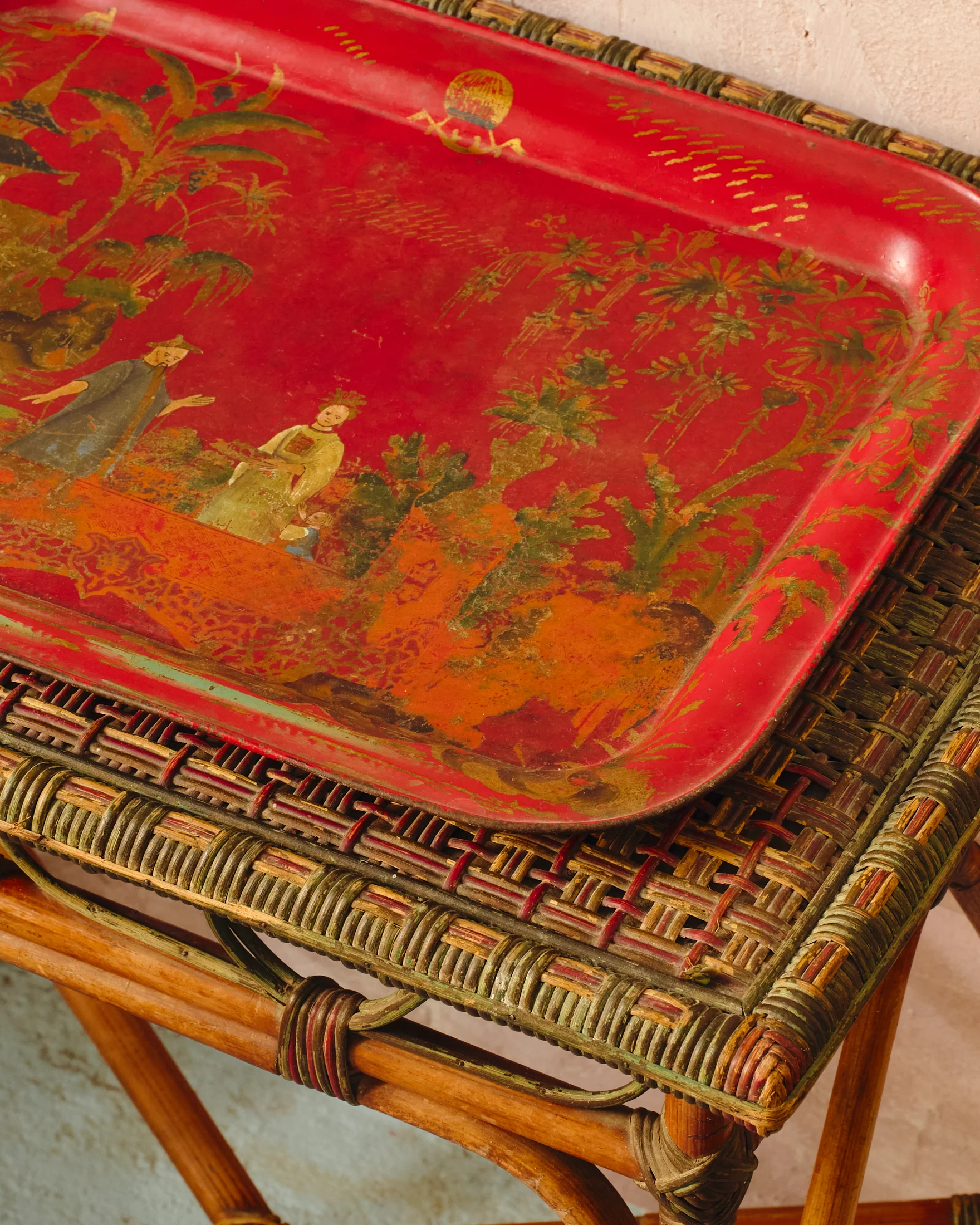 Napoleon III Red Lacquered Tray - Image 2