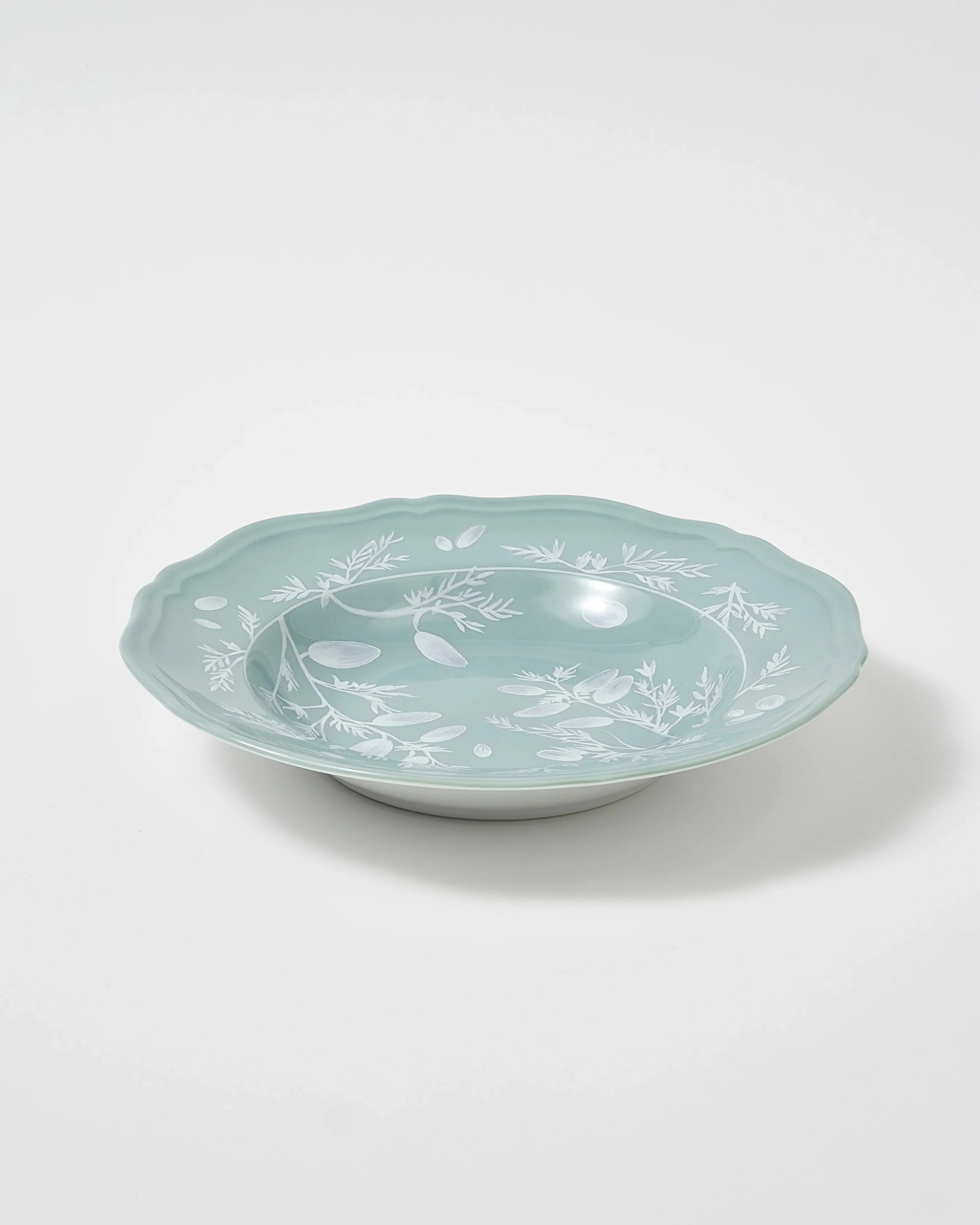 Floral Soup Plate Sage by Ginori 1735 - Image 3