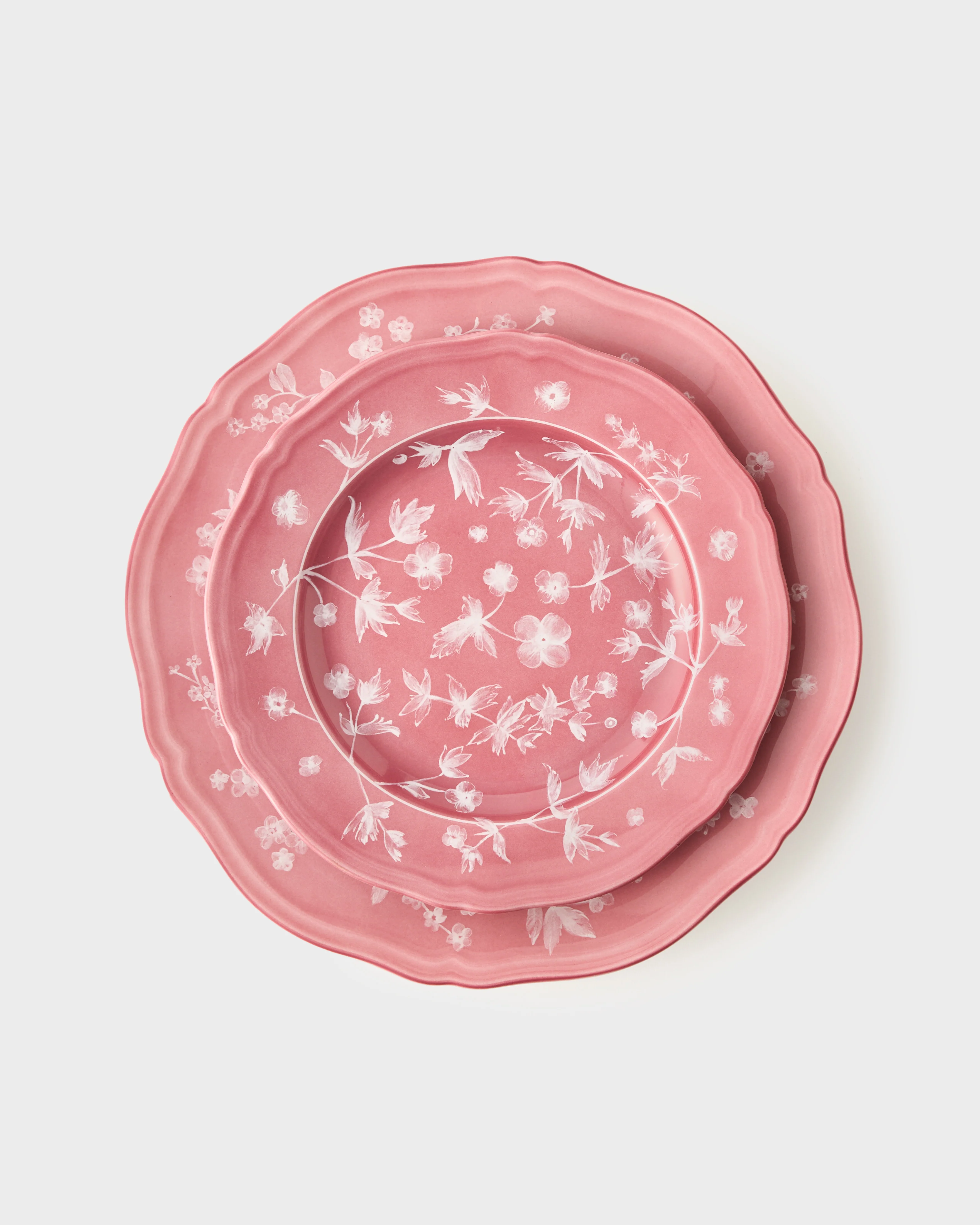 Floral Dessert Plate Pink by Ginori 1735 - Image 3