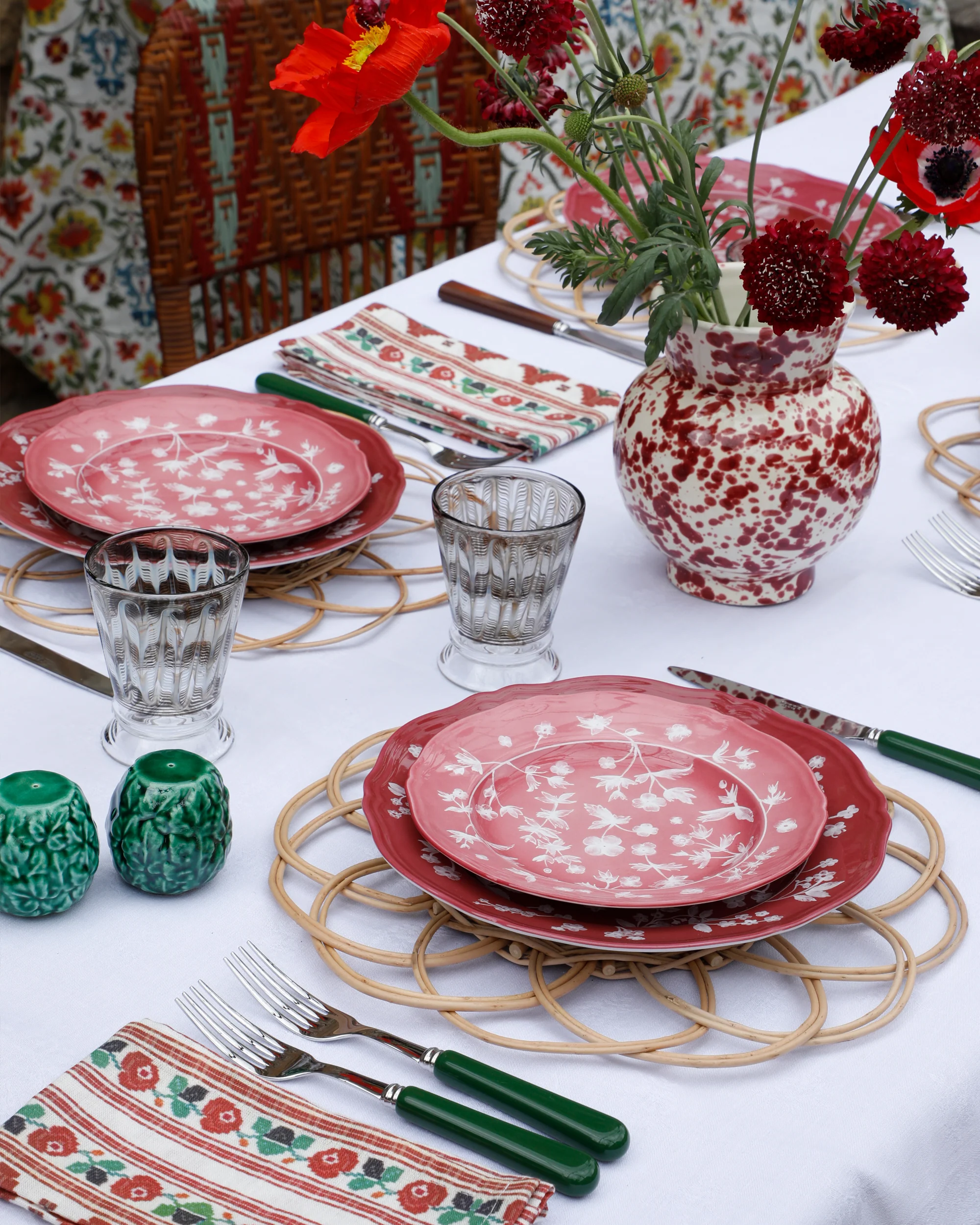 Floral Dessert Plate Pink by Ginori 1735 - Image 5