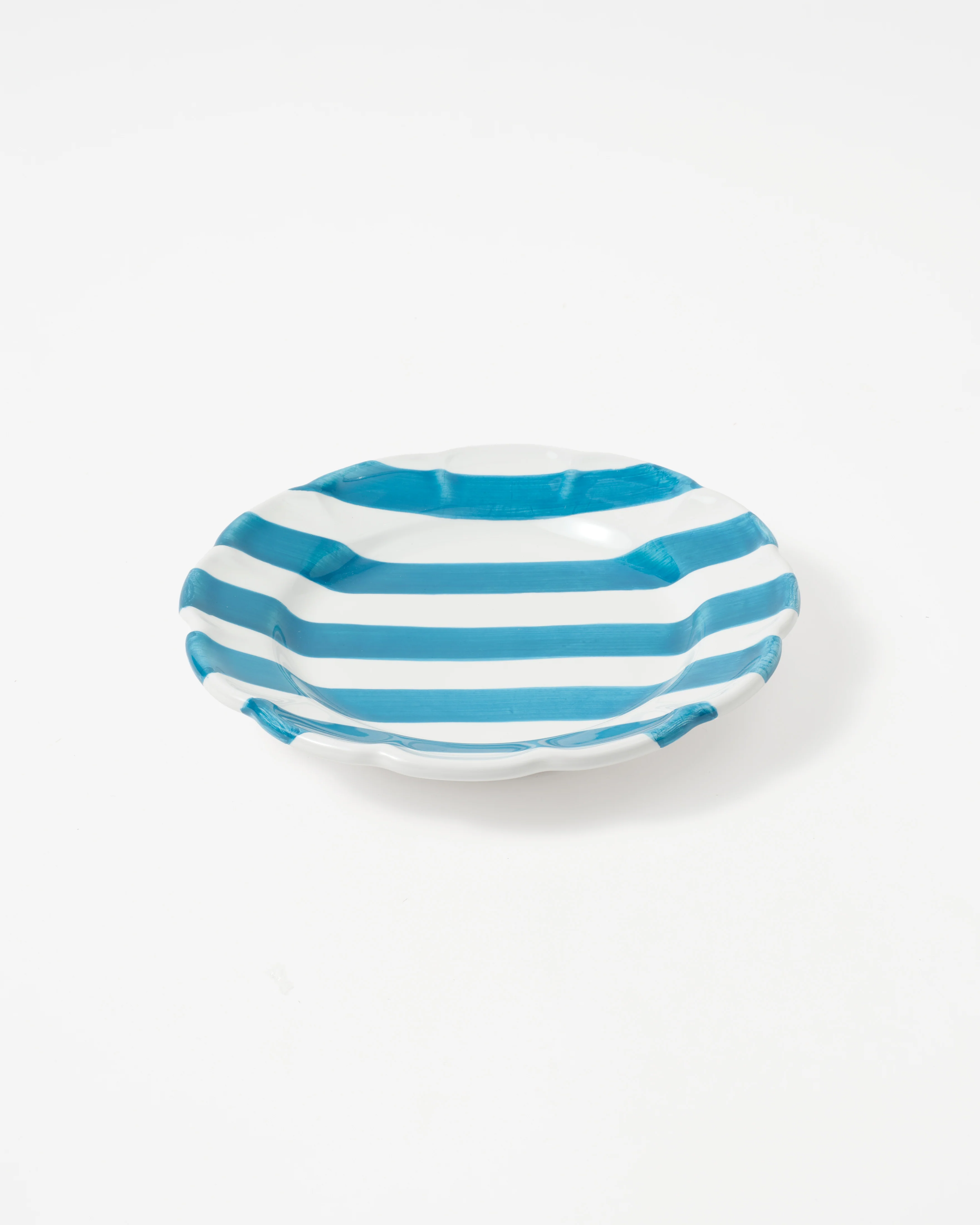 Righe Dessert Plate, Petrol - Image 4