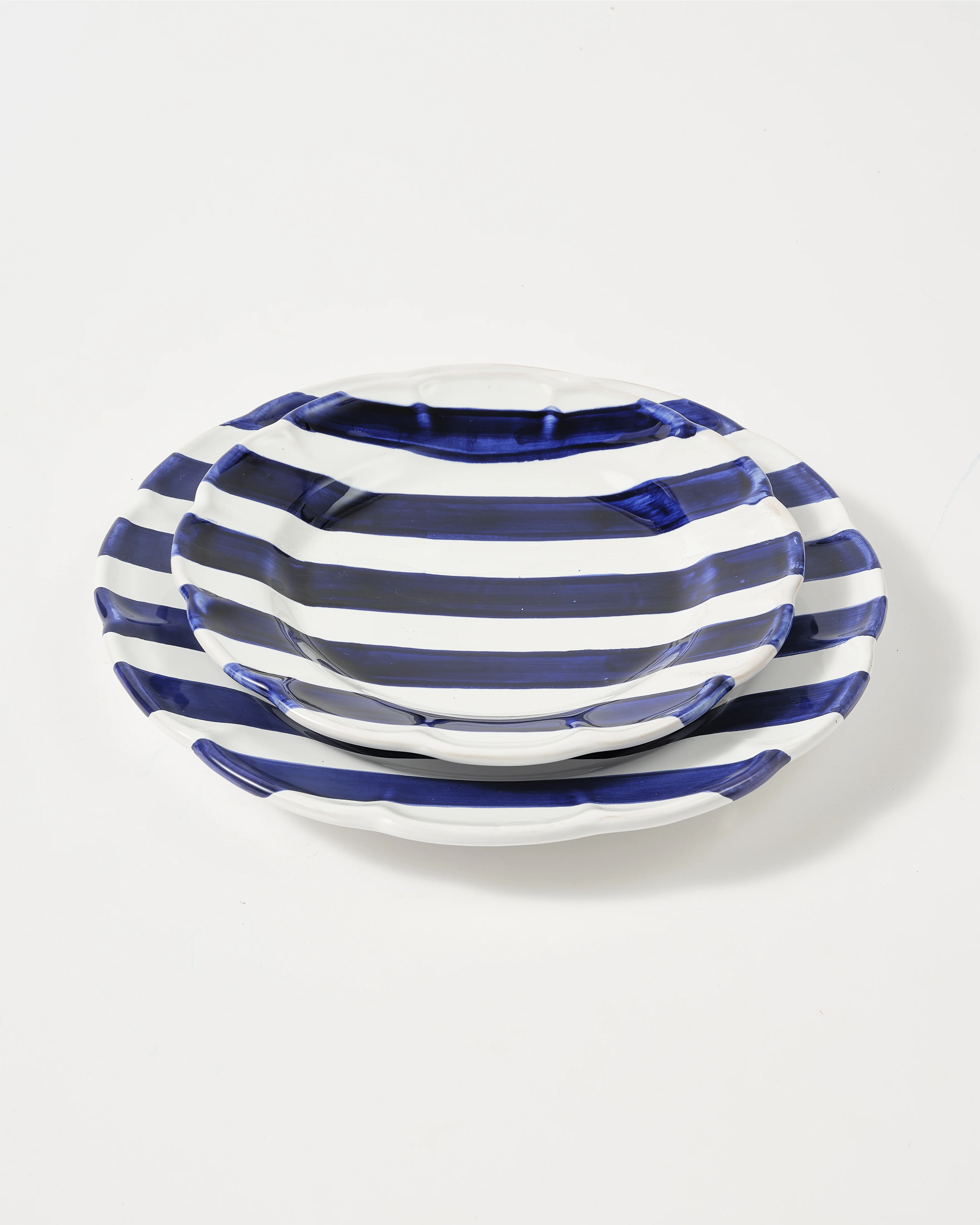Righe Dessert Plate Blue - Image 3