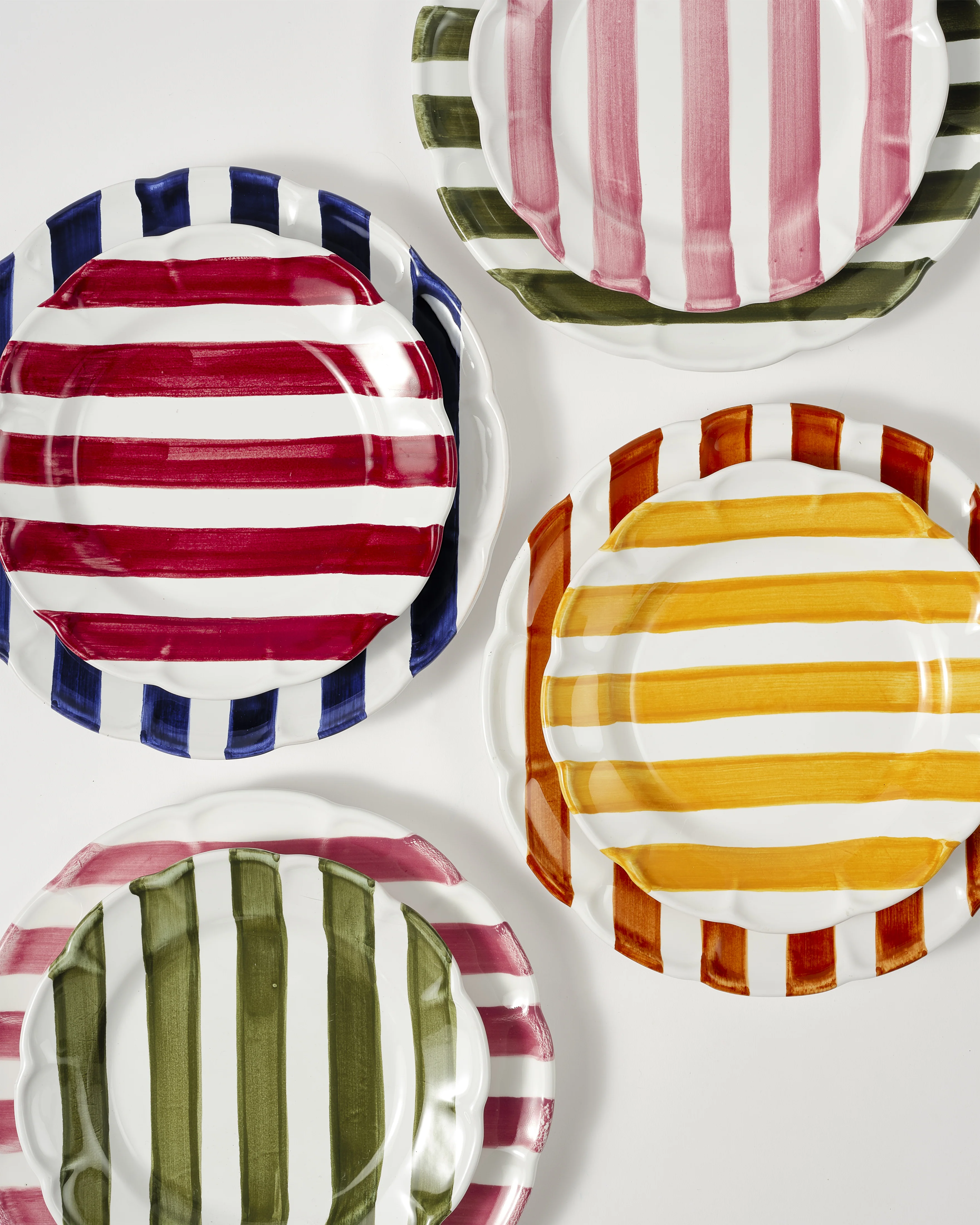 Righe Dessert Plate Green - Image 4