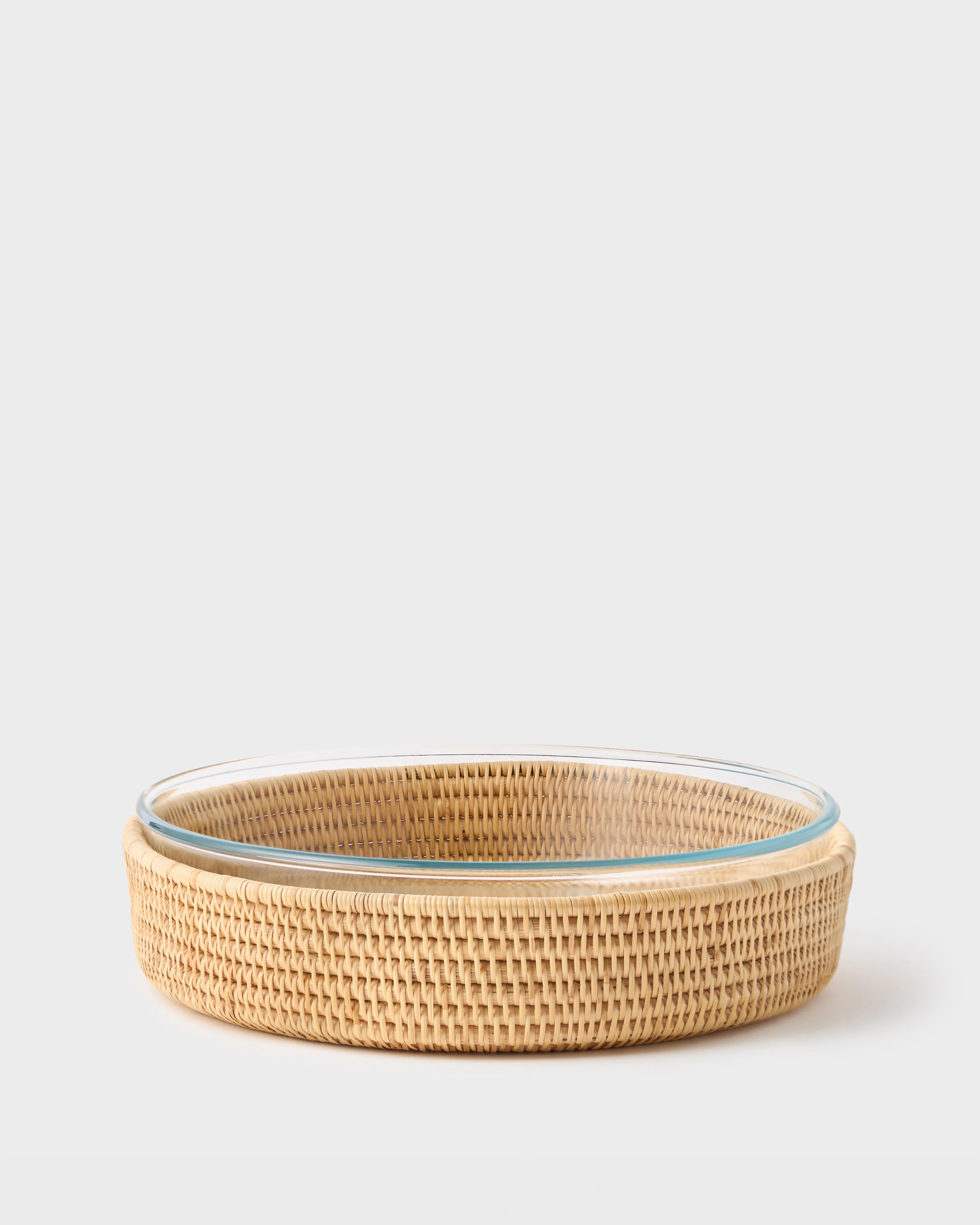 Rattan Sabbia and Glass Baking Dish, Round - Image 6