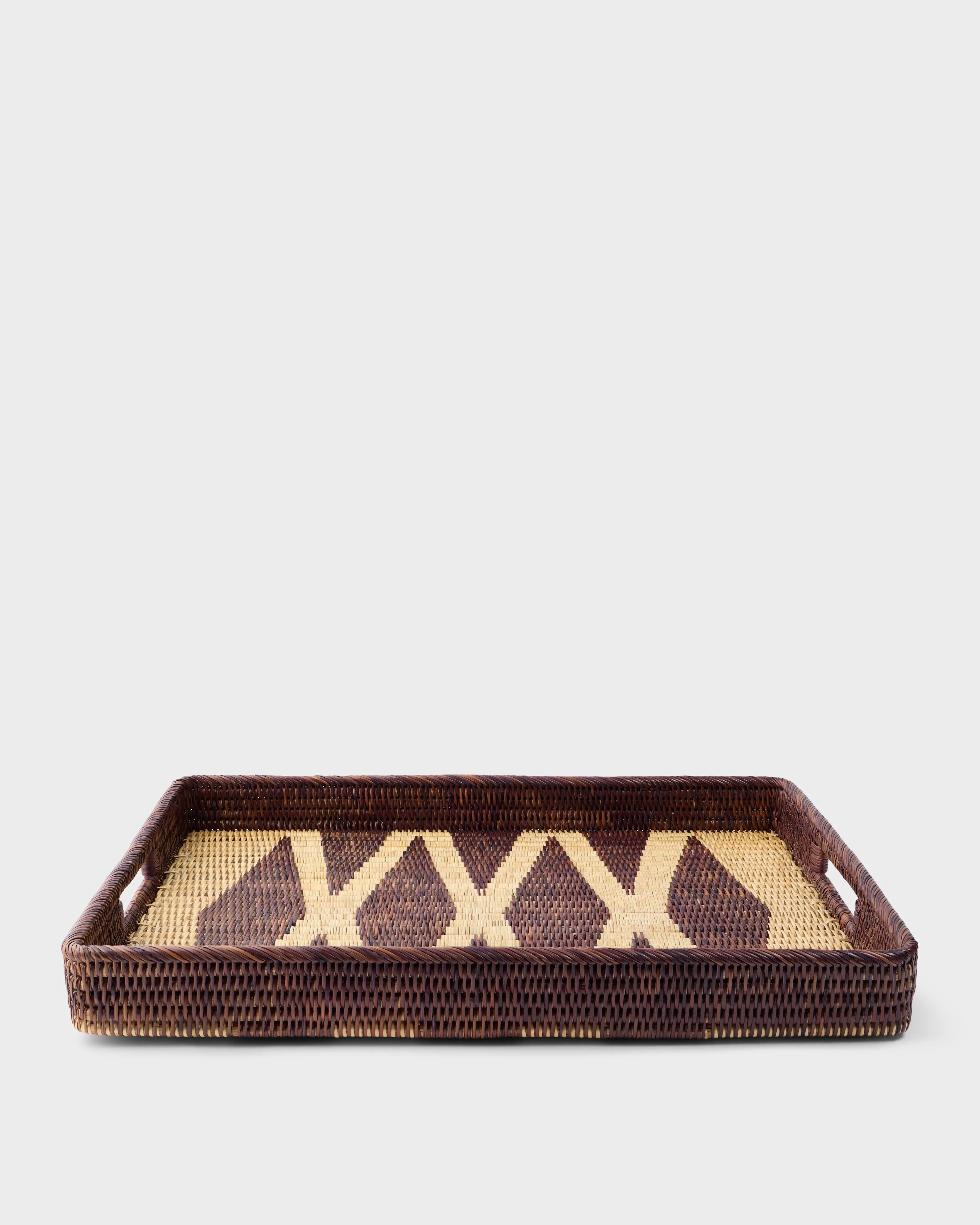 Rattan Diamond Serving Tray, Large