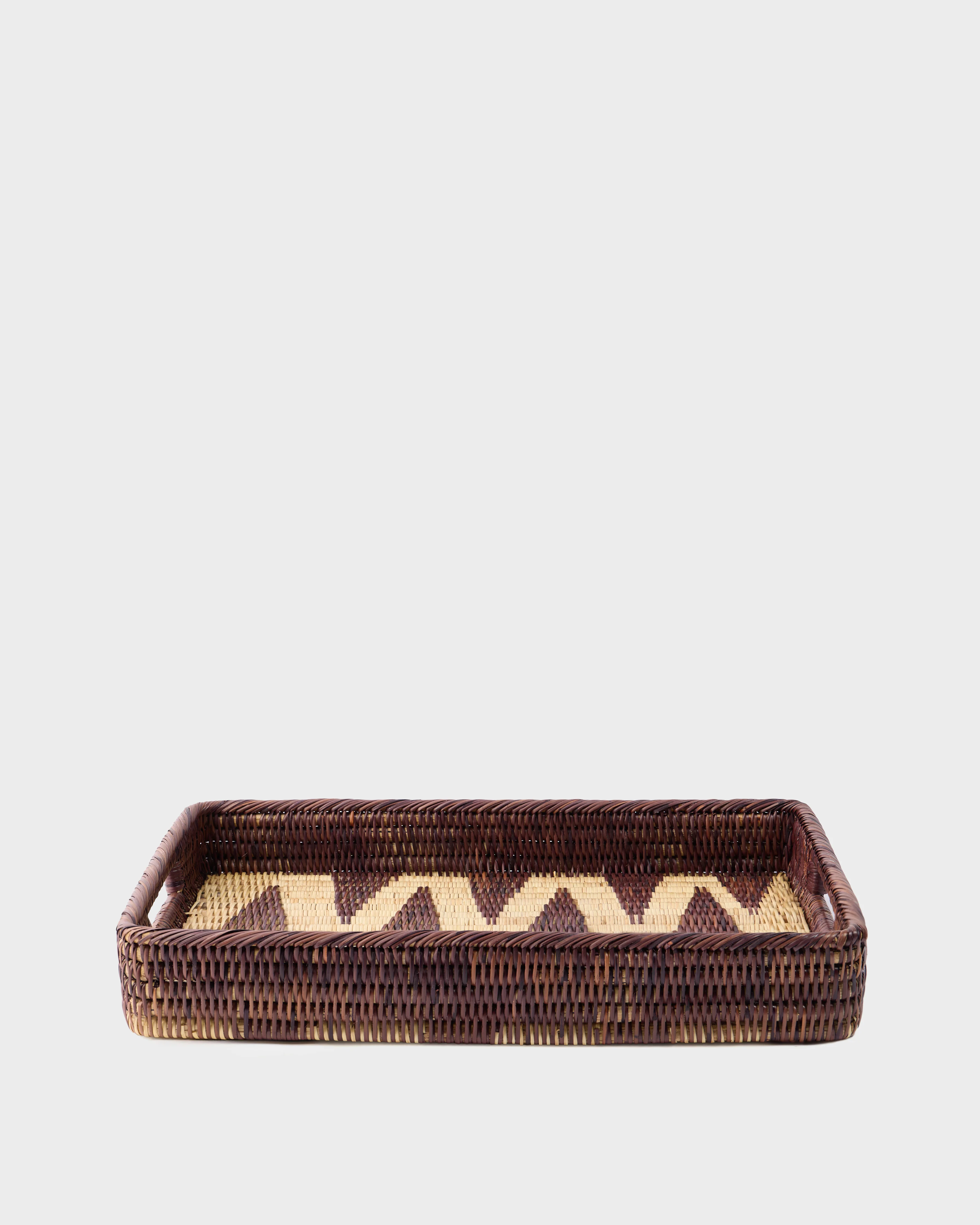 Rattan Diamond Serving Tray, Medium