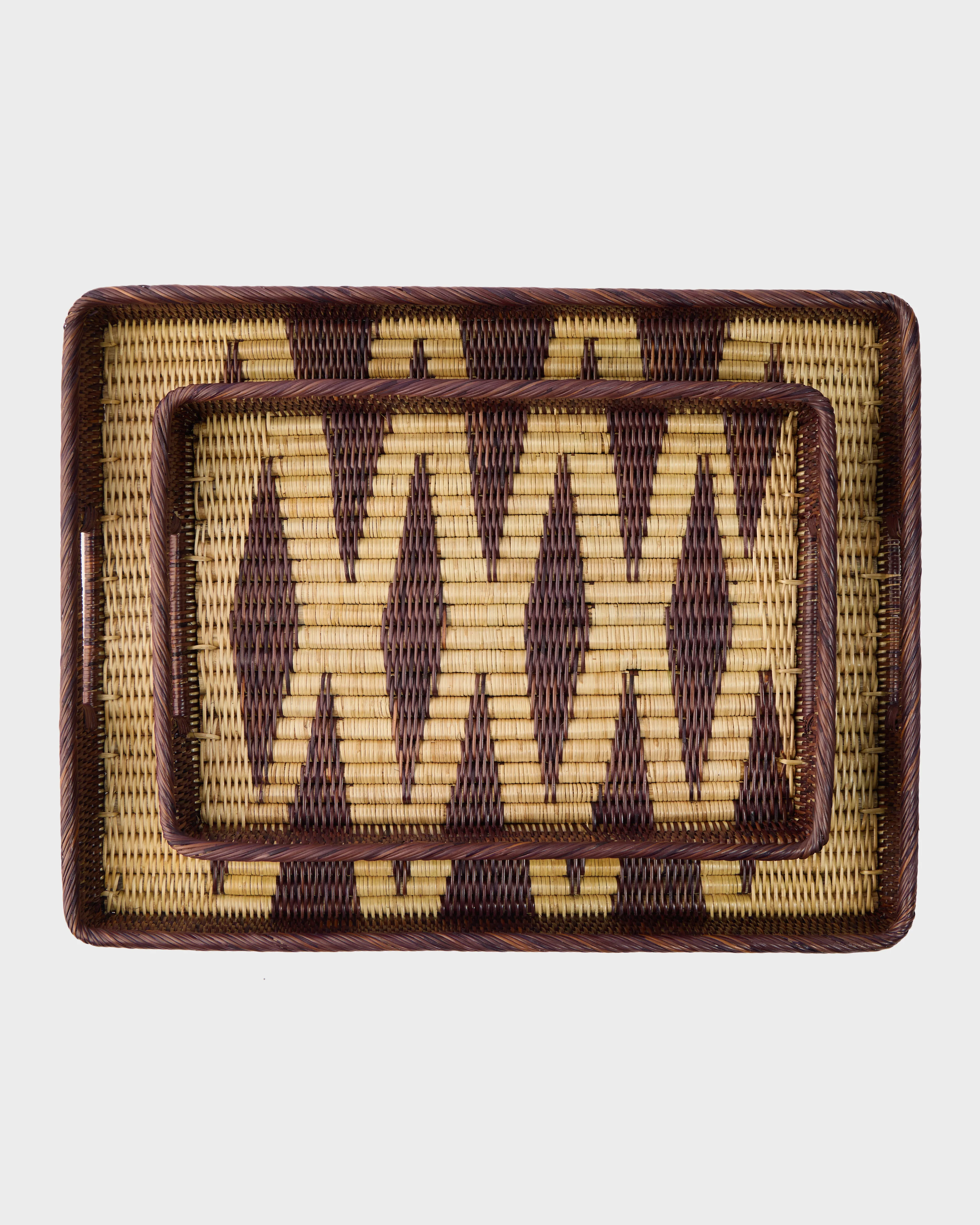 Rattan Diamond Serving Tray, Medium - Image 3