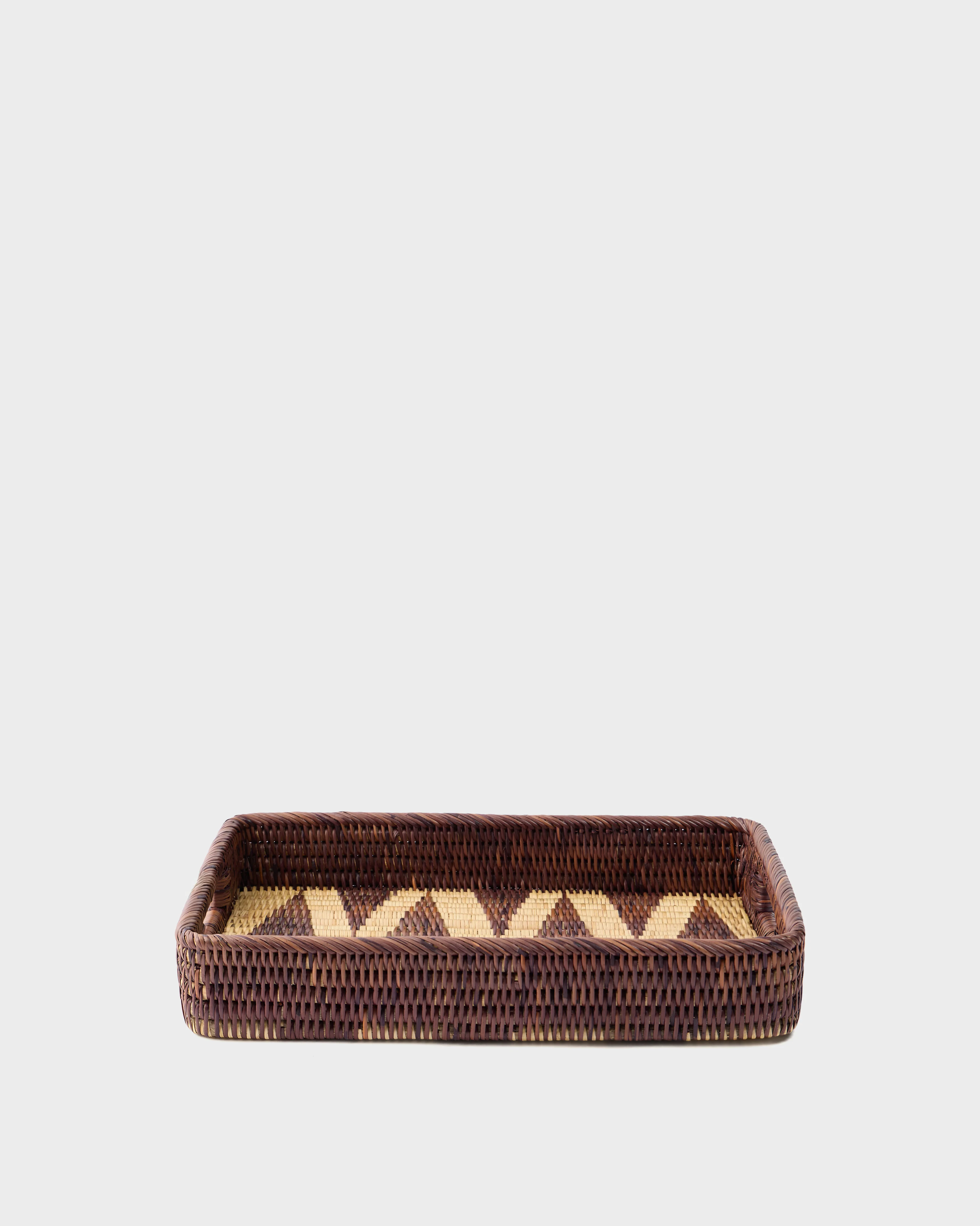 Rattan Diamond Serving Tray, Small