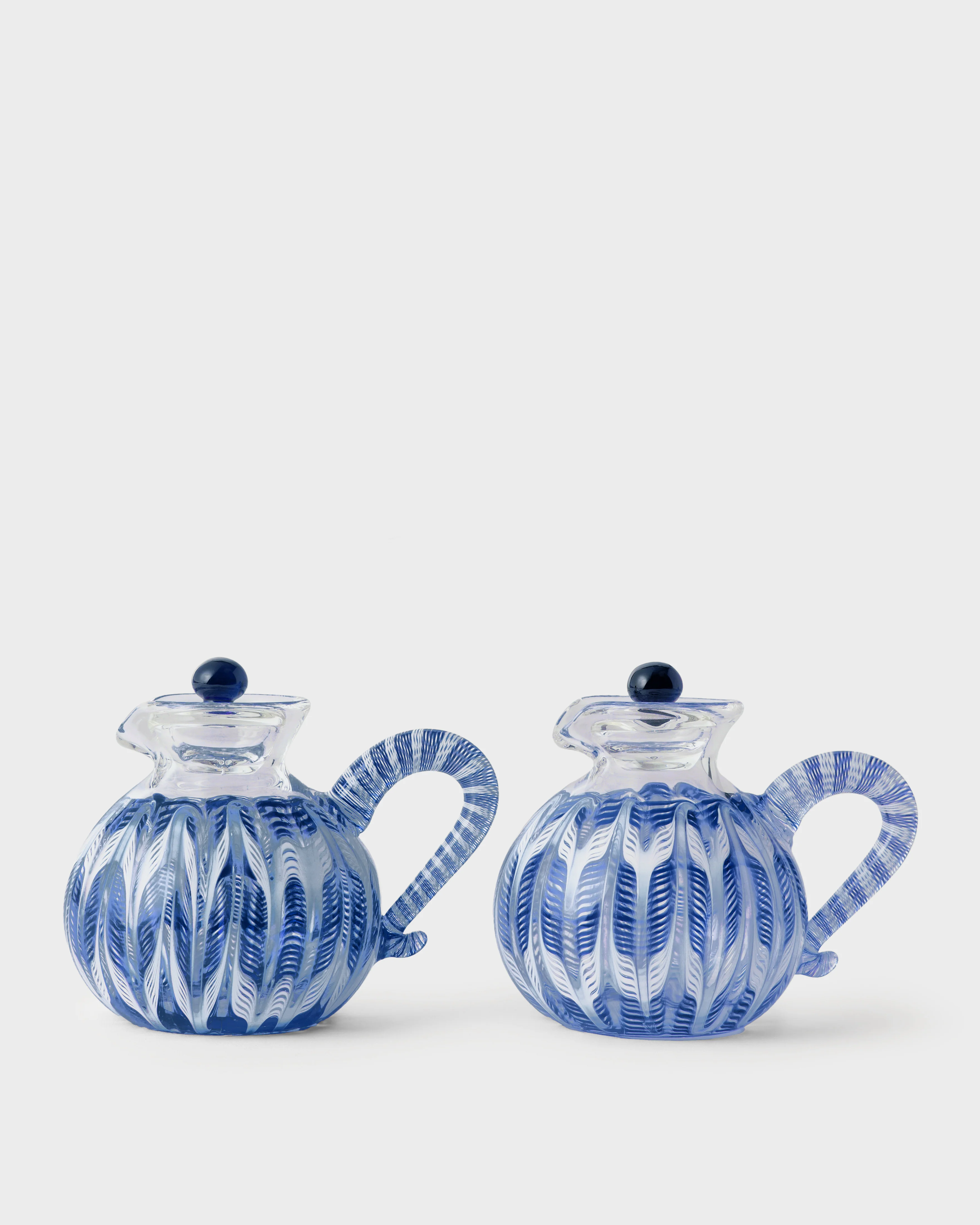 D'Ascoli Shaya Oil and Vinegar Set, Sapphire
