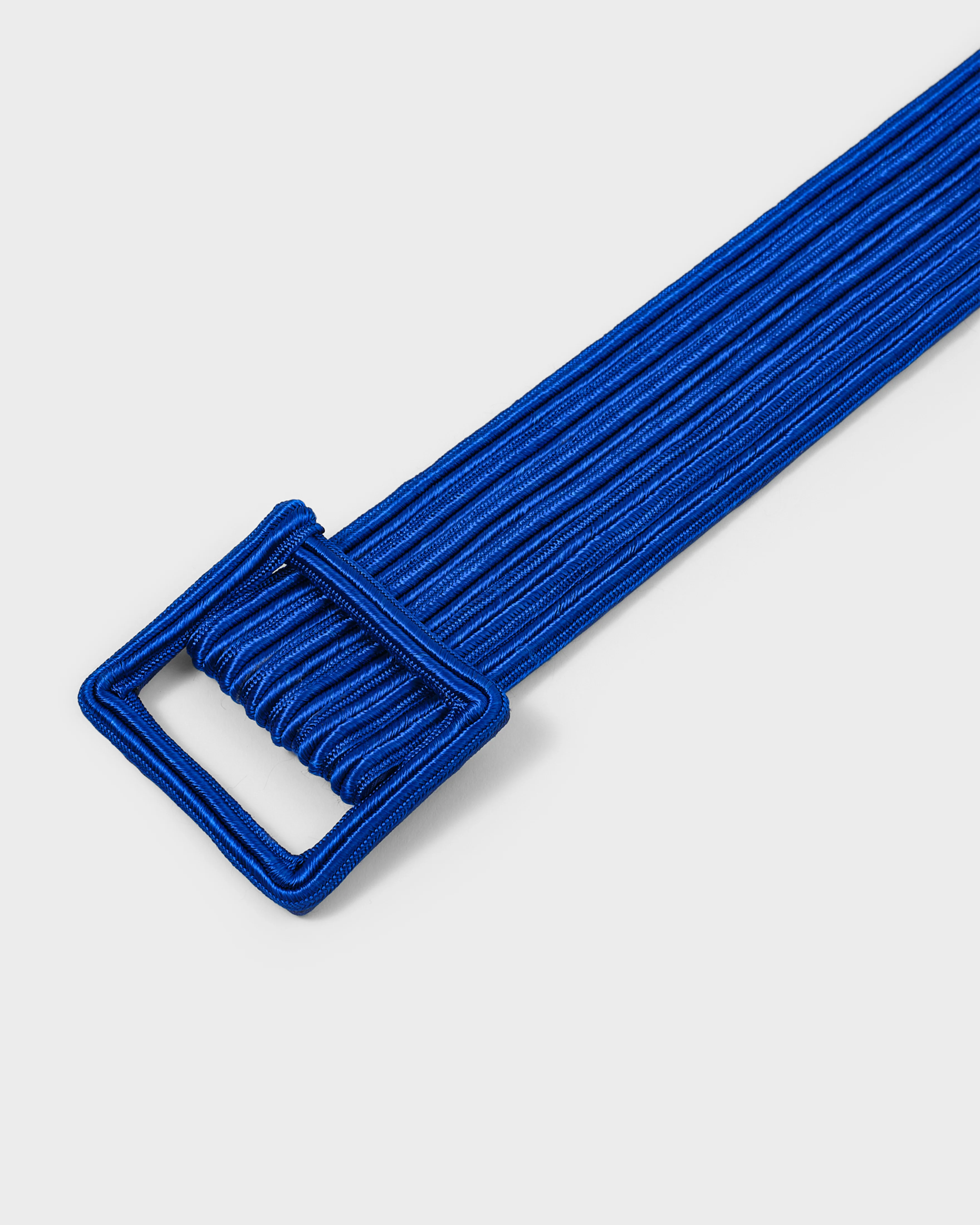 Silk Ribbed Belt, Blue - Image 3