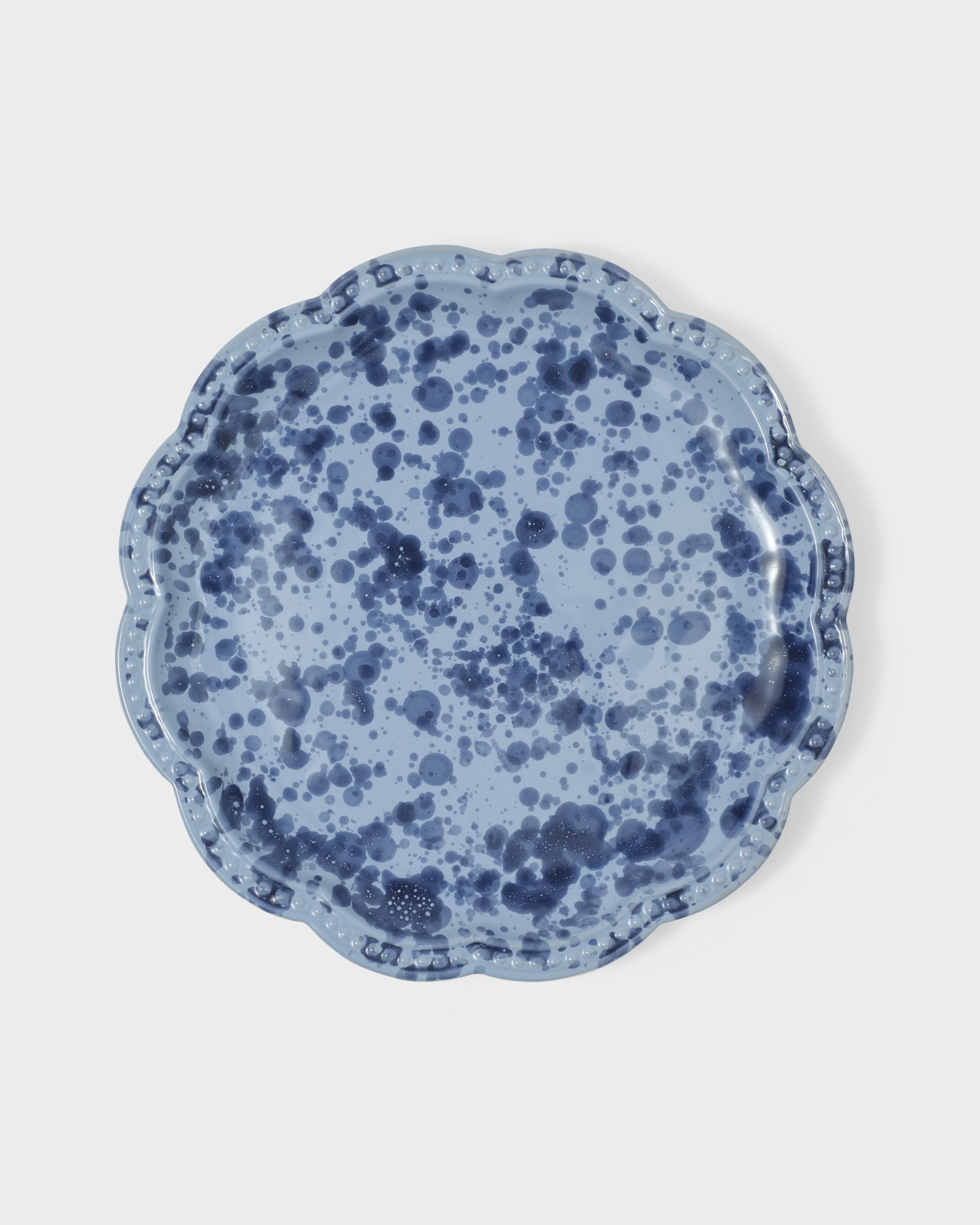 Speckled Dinner Plate, Blue