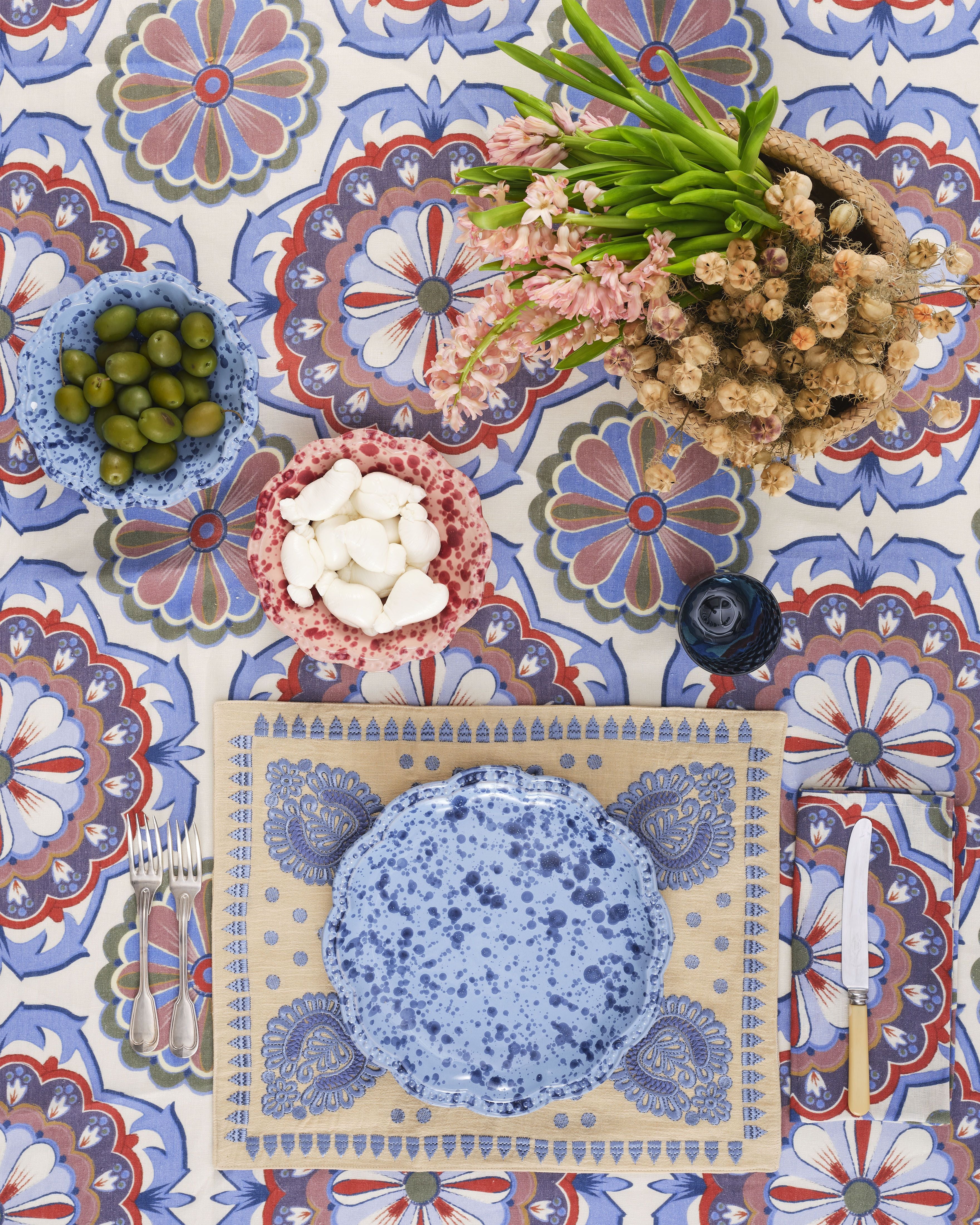 Speckled Dinner Plate, Blue - Image 5
