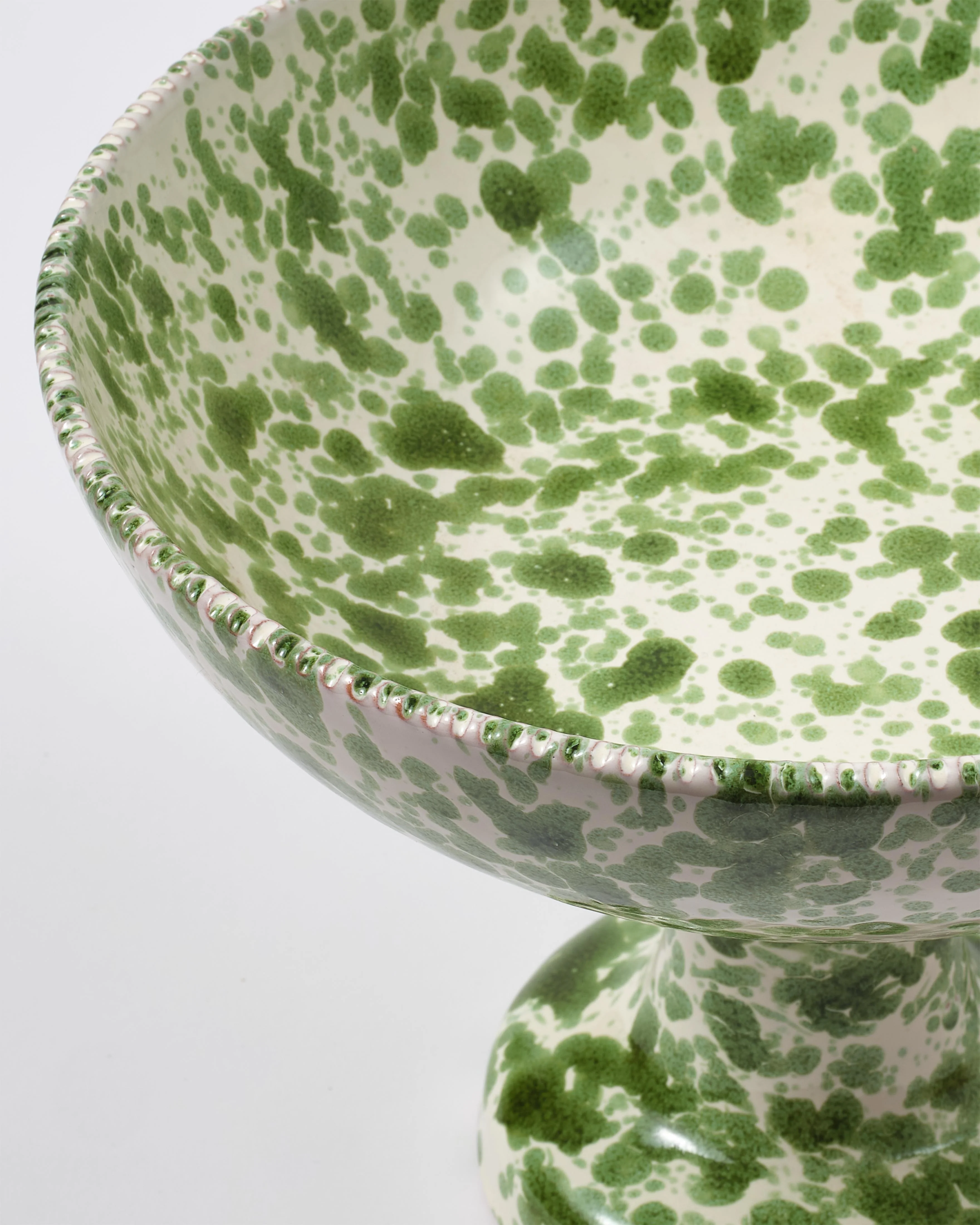 Speckled Fruit Stand, Green and White - Image 3
